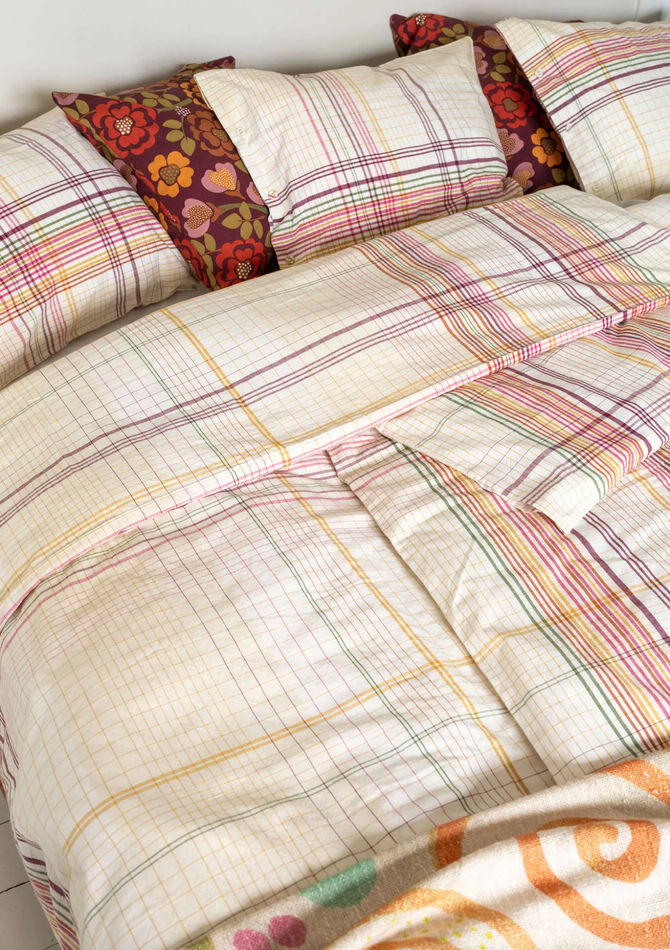 Gudrun Sjödén Bettbezug „Rainbow“ aus Bio-Baumwolle^ Schlafzimmer Deko | Heimtextilien