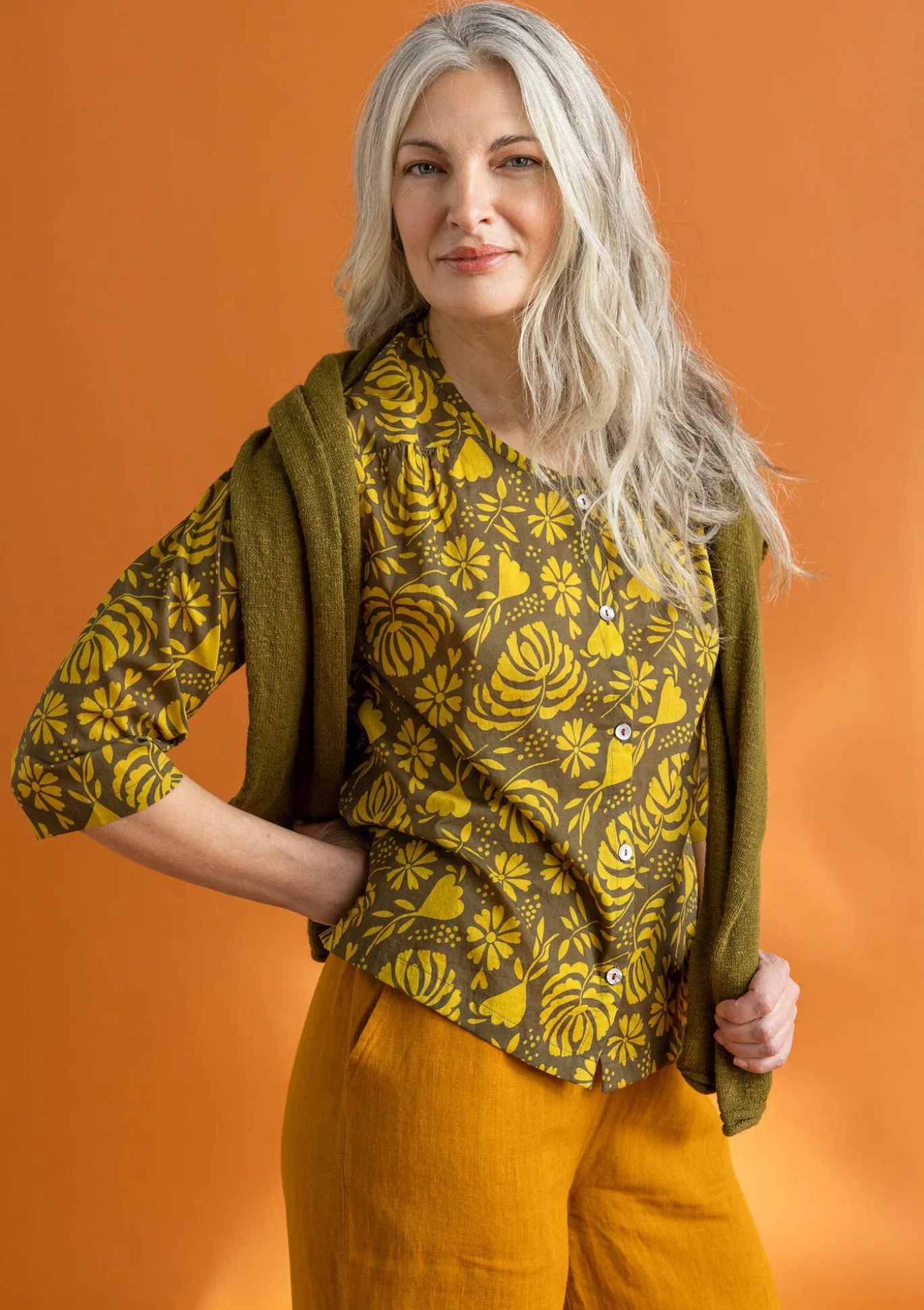 Gudrun Sjödén Bluse „Hedda“ aus Bio-Baumwollgewebe^ Blusen