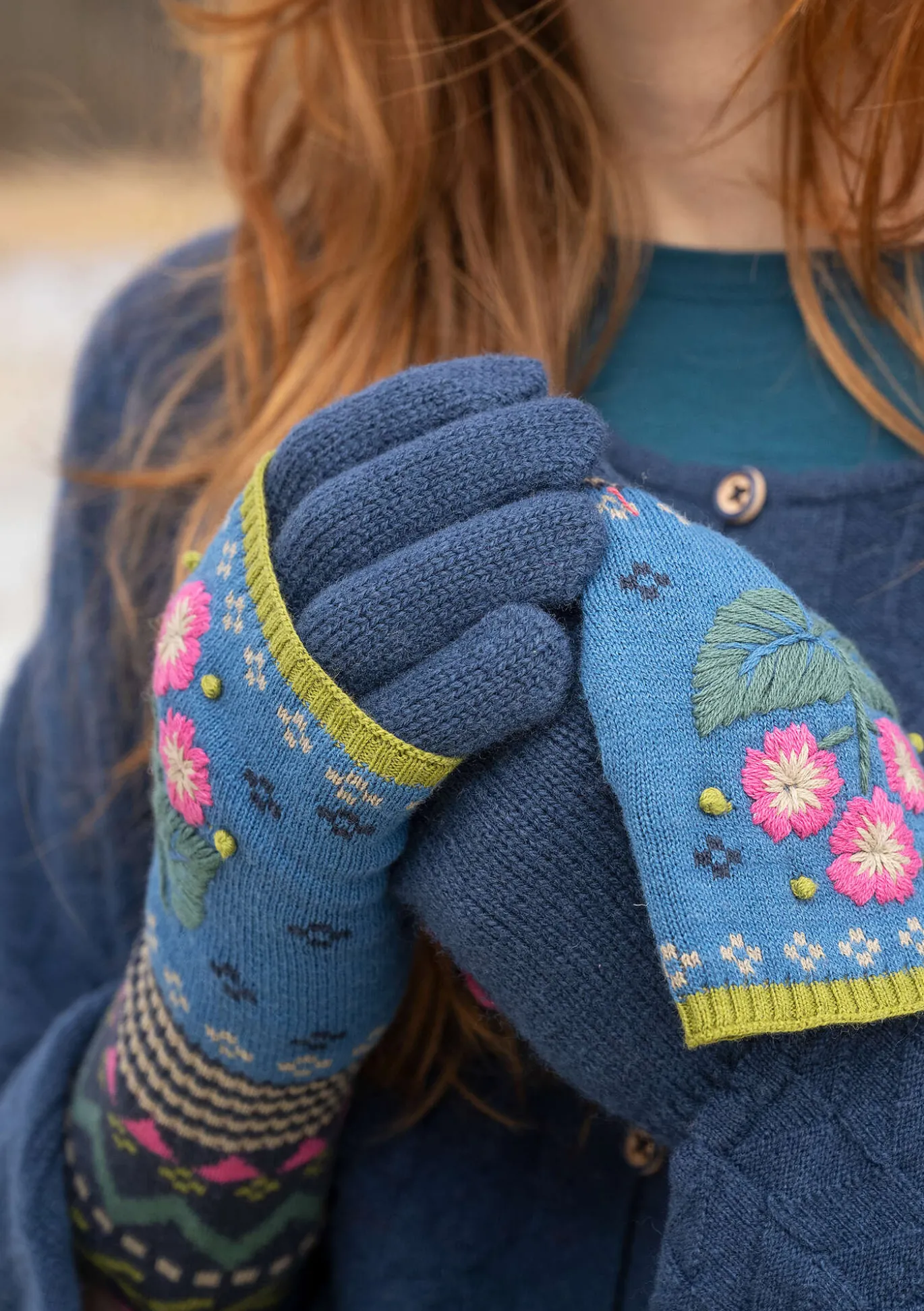 Gudrun Sjödén Fingerhandschuhe aus Lammwolle^ Accessoires