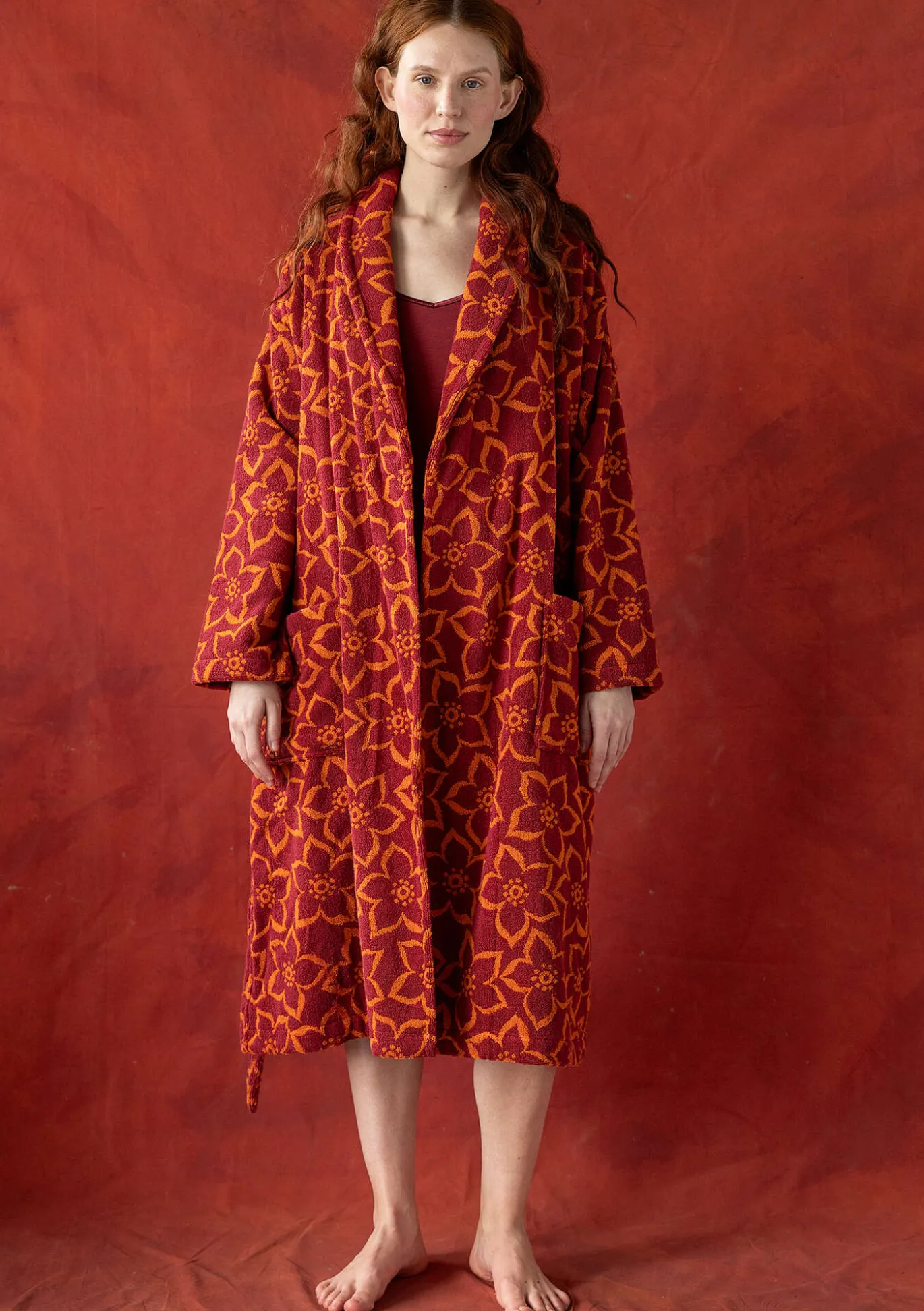 Gudrun Sjödén Frottee-Morgenmantel „Stars“ aus Bio-Baumwolle^ Wäsche & Loungewear