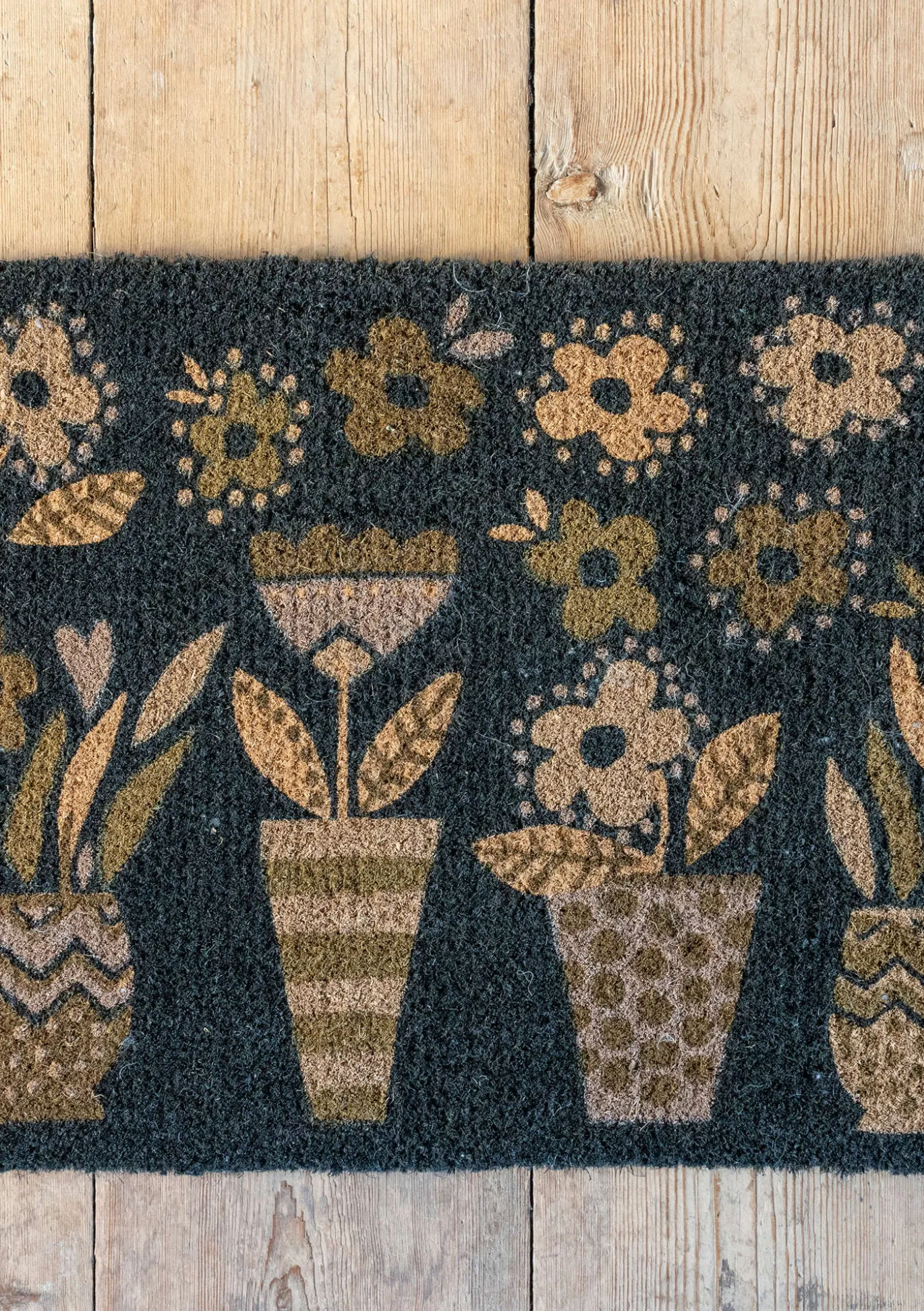 Gudrun Sjödén Fußmatte „Flower pots“ aus Kokosfaser^ Teppiche | Heimtextilien