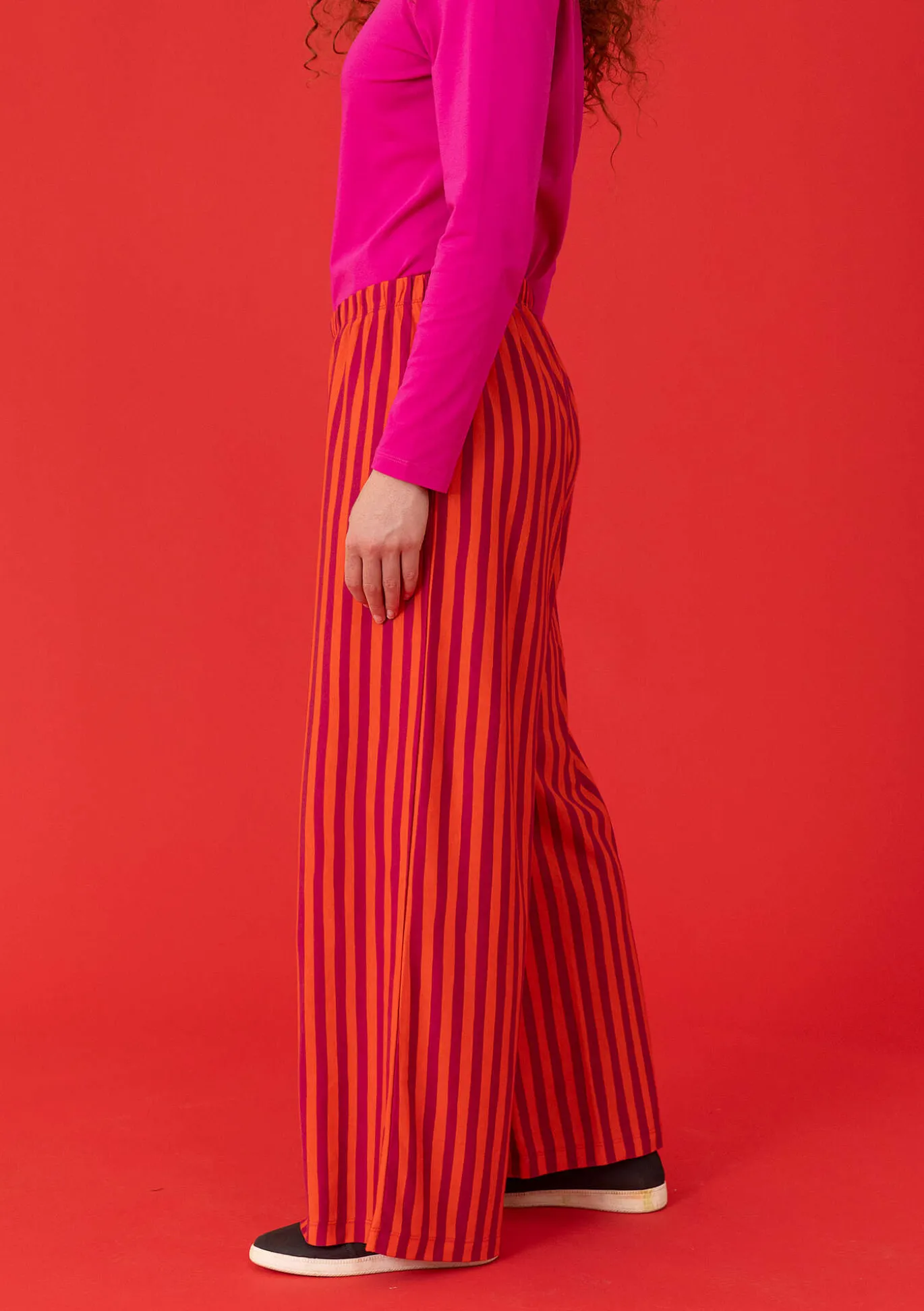 Gudrun Sjödén Gestreifte Jerseyhose aus Bio-Baumwolle/Modal^ Hosen