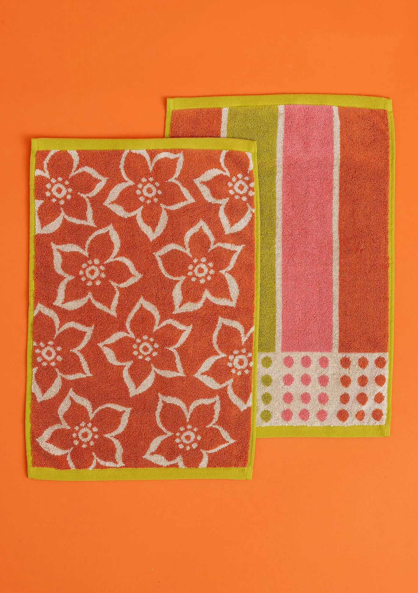 Gudrun Sjödén Gästehandtuch „Flow“ aus Bio-Baumwolle (2er-Pack)^ Frottee | Bad-Accessoires