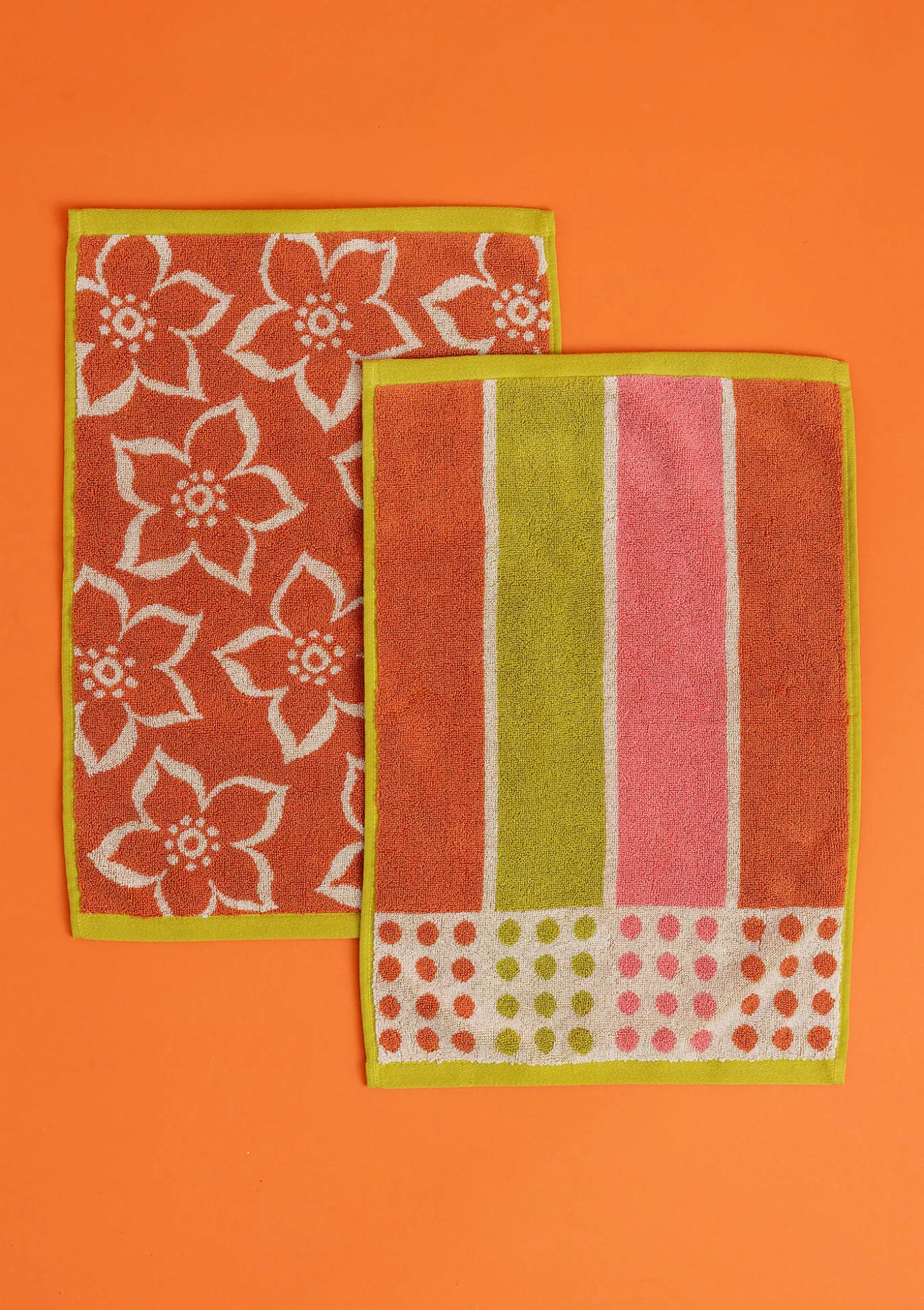 Gudrun Sjödén Gästehandtuch „Flow“ aus Bio-Baumwolle (2er-Pack)^ Frottee | Bad-Accessoires