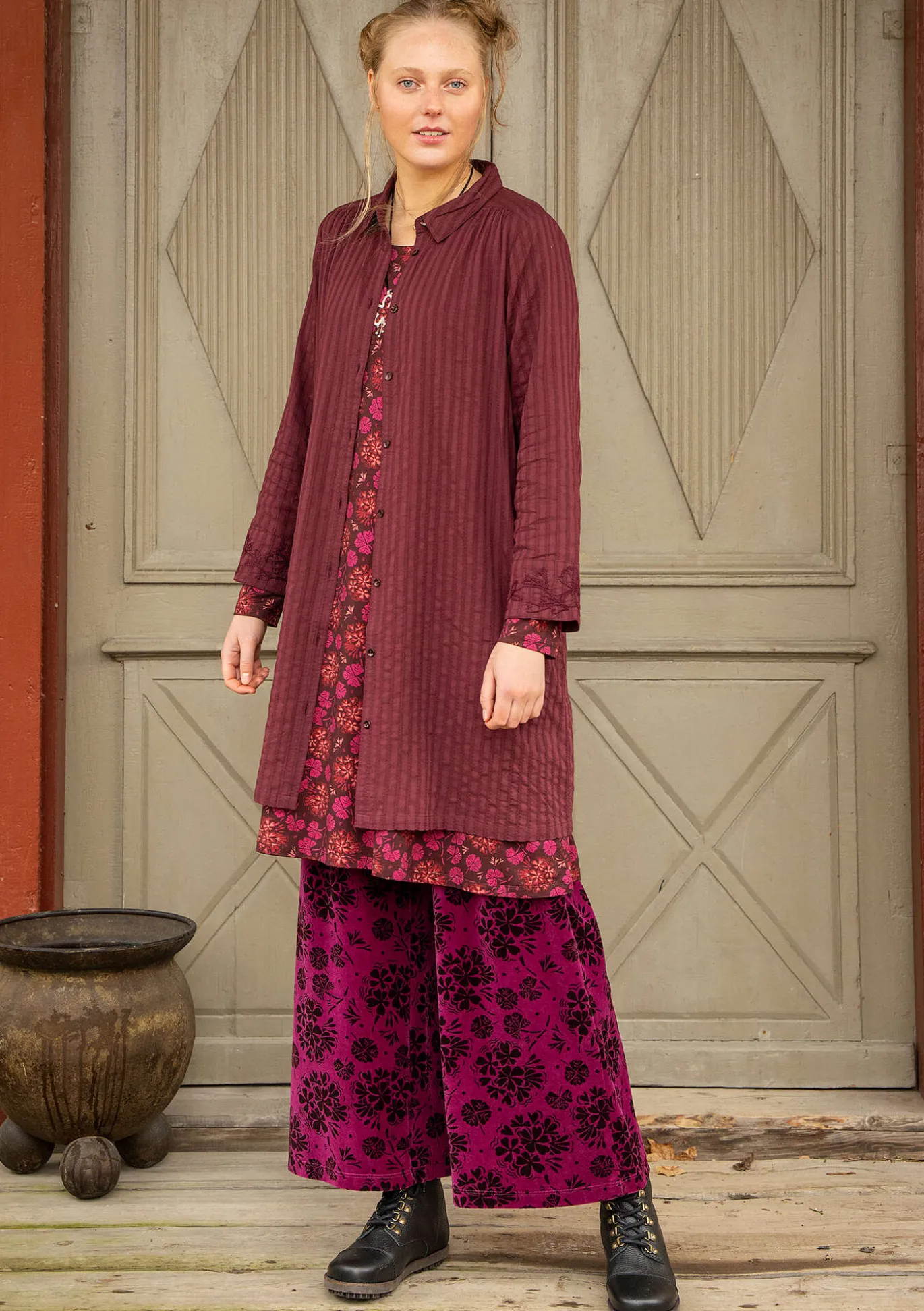 Gudrun Sjödén Hemdblusenkleid „Värmland“ aus Bio-Baumwollgewebe^ Pullover & Shirts | Kleider