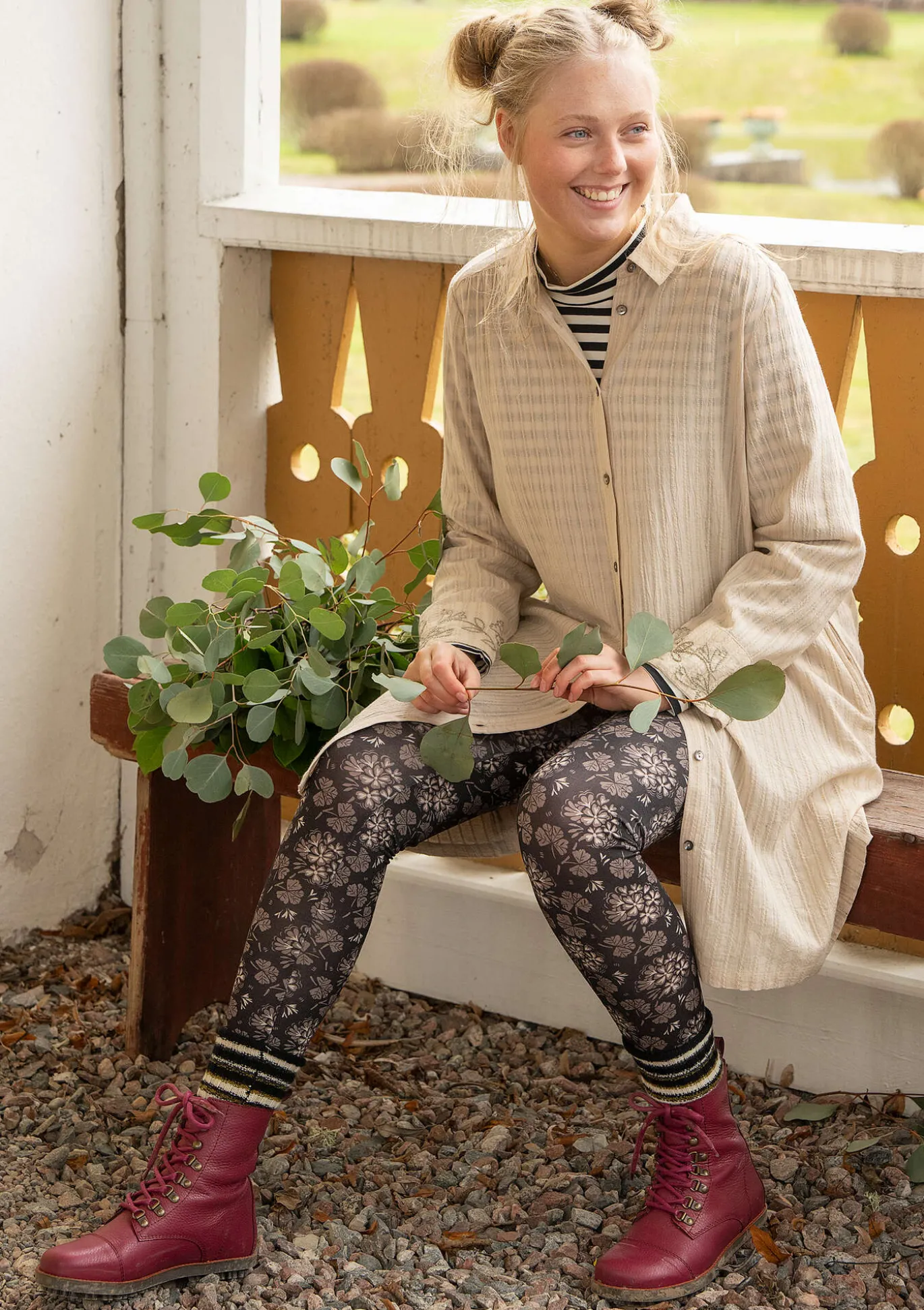 Gudrun Sjödén Hemdblusenkleid „Värmland“ aus Bio-Baumwollgewebe^ Pullover & Shirts | Kleider
