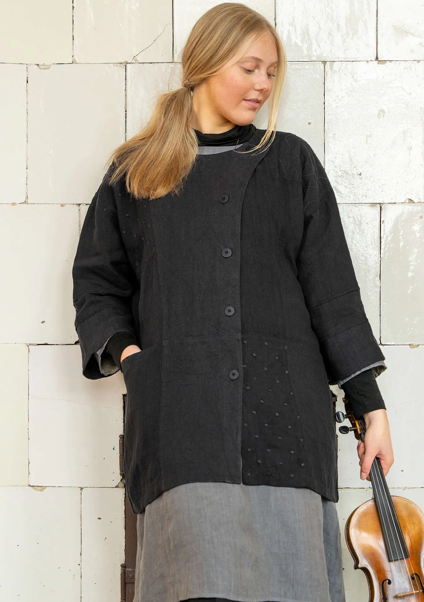 Gudrun Sjödén Jacke „Andante“ aus Leinen^ Jacken & Mäntel