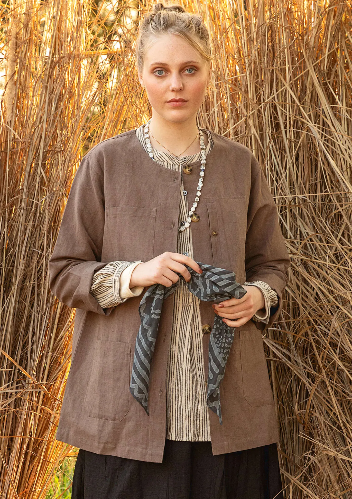 Gudrun Sjödén Jacke aus Leinen/Bio-Baumwolle^ Jacken & Mäntel