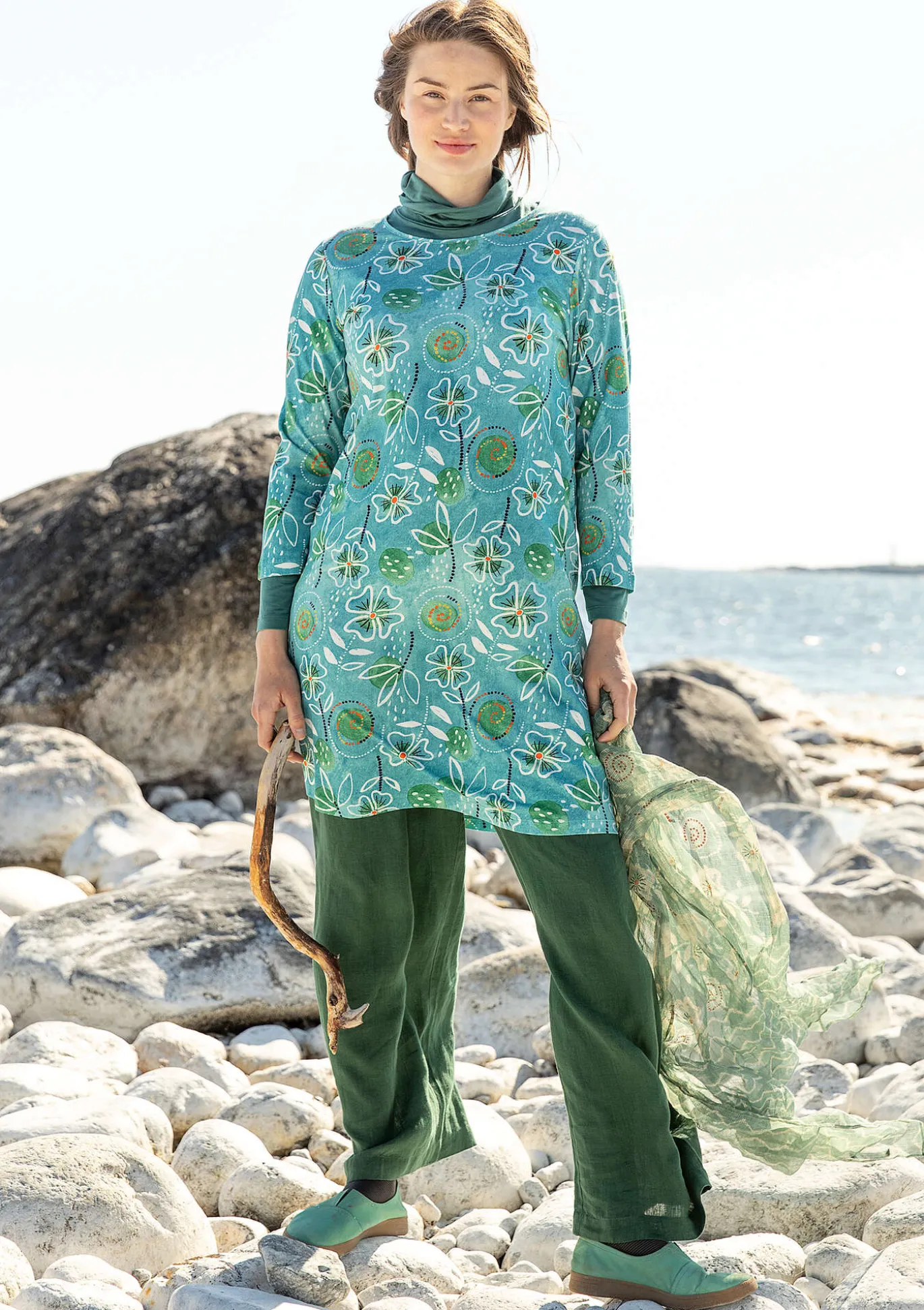 Gudrun Sjödén Jerseykleid „Bhumika“ aus Bio-Baumwolle/Modal^ Kleider