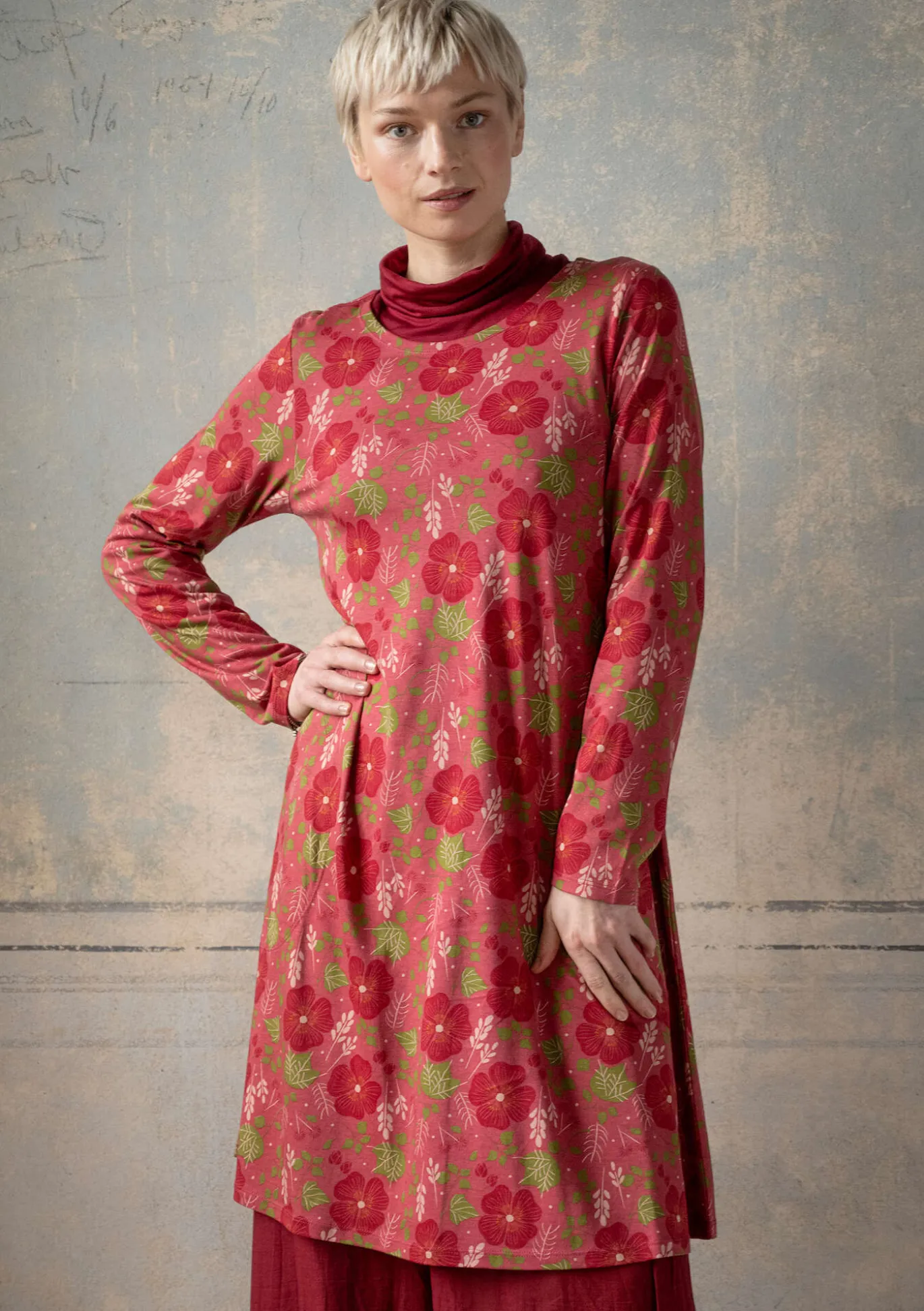 Gudrun Sjödén Jerseykleid „Höstanemone“ aus Bio-Baumwolle/Modal^ Kleider