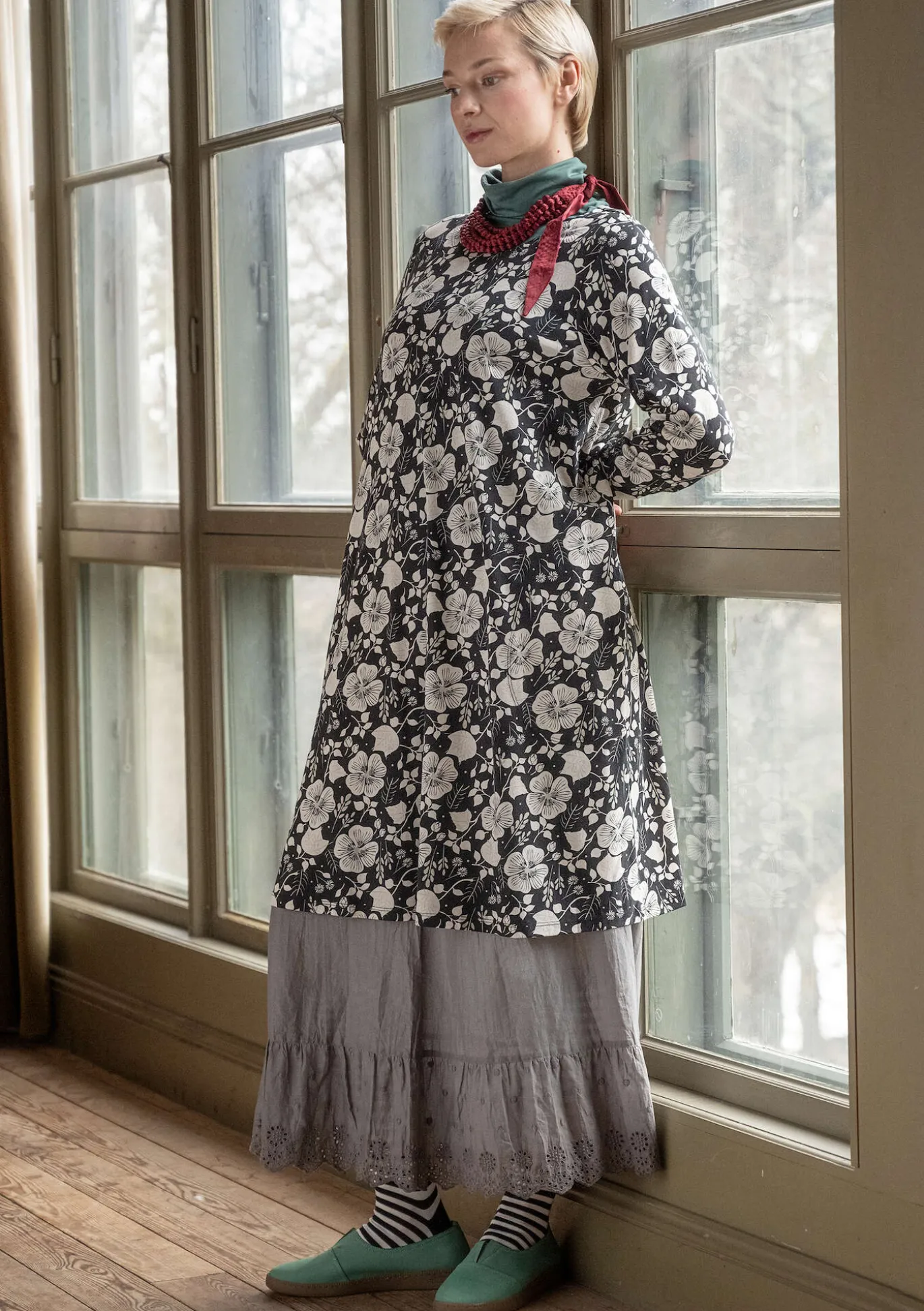 Gudrun Sjödén Jerseykleid „Höstanemone“ aus Bio-Baumwolle/Modal^ Kleider