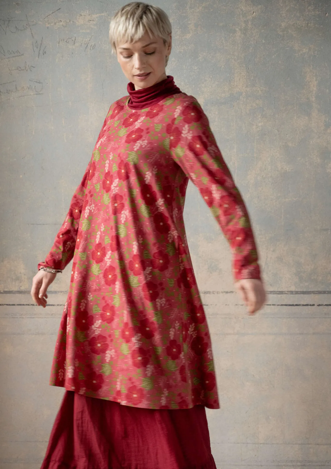 Gudrun Sjödén Jerseykleid „Höstanemone“ aus Bio-Baumwolle/Modal^ Kleider