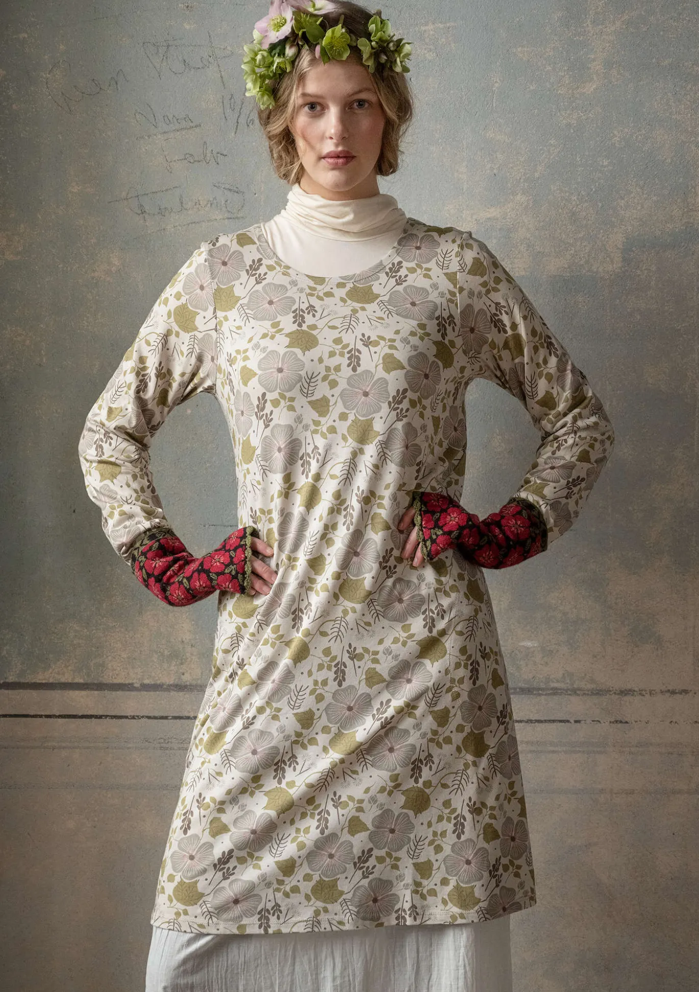 Gudrun Sjödén Jerseykleid „Höstanemone“ aus Bio-Baumwolle/Modal^ Kleider