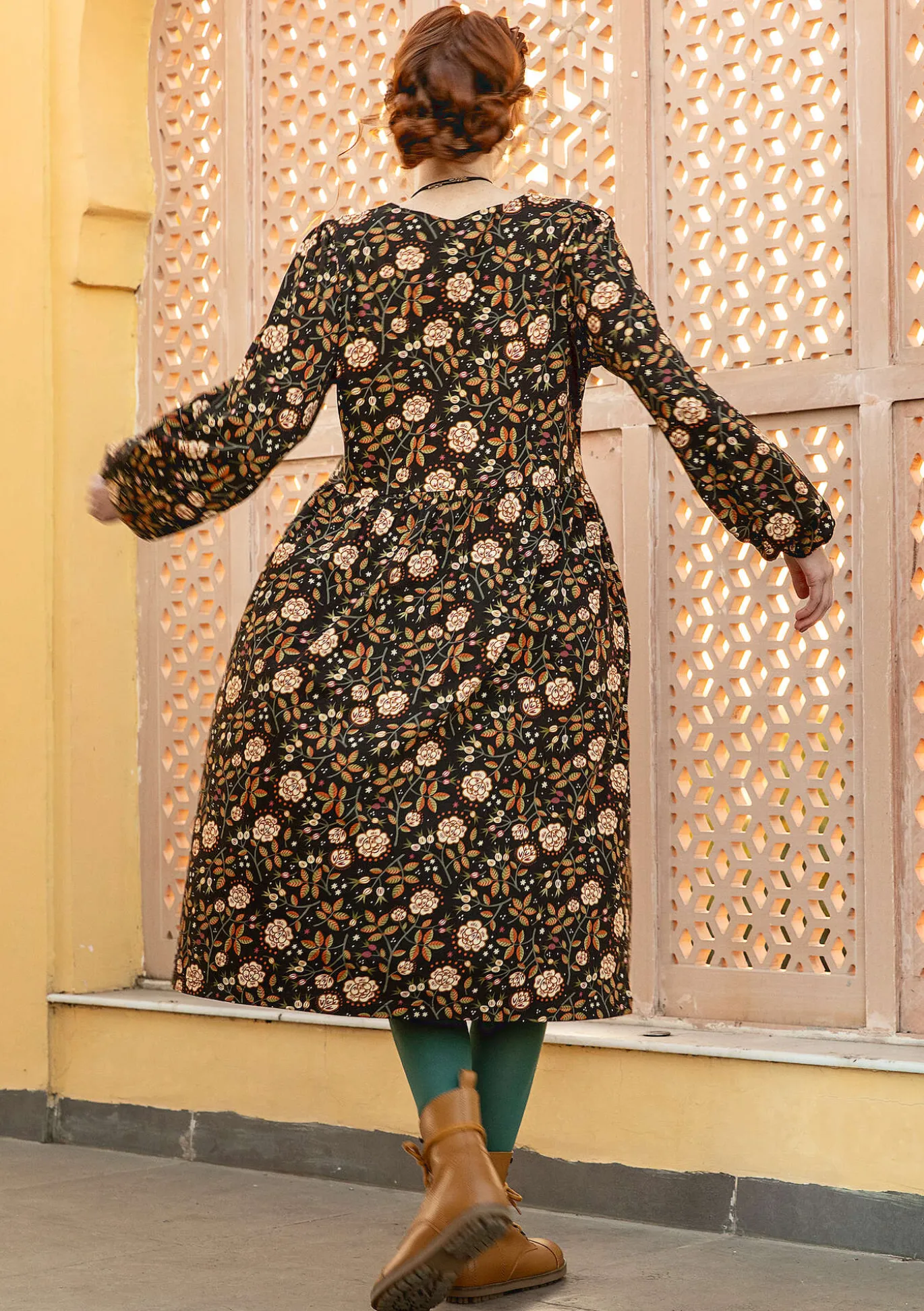 Gudrun Sjödén Jerseykleid „Nyponros“ aus Bio-Baumwolle/Modal^ Kleider