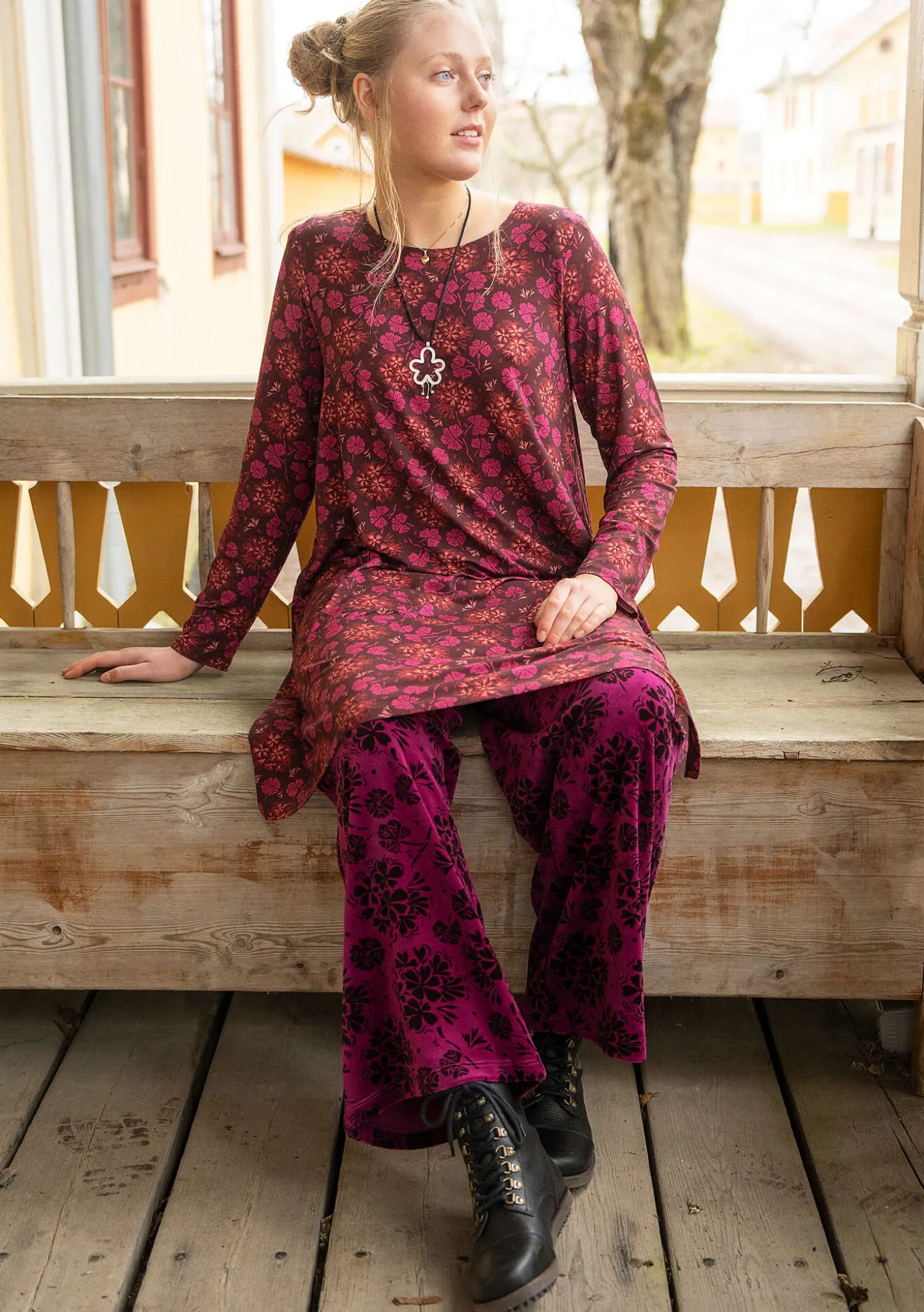 Gudrun Sjödén Jerseykleid „Pelargon“ aus Lyocell/Elasthan^ Kleider