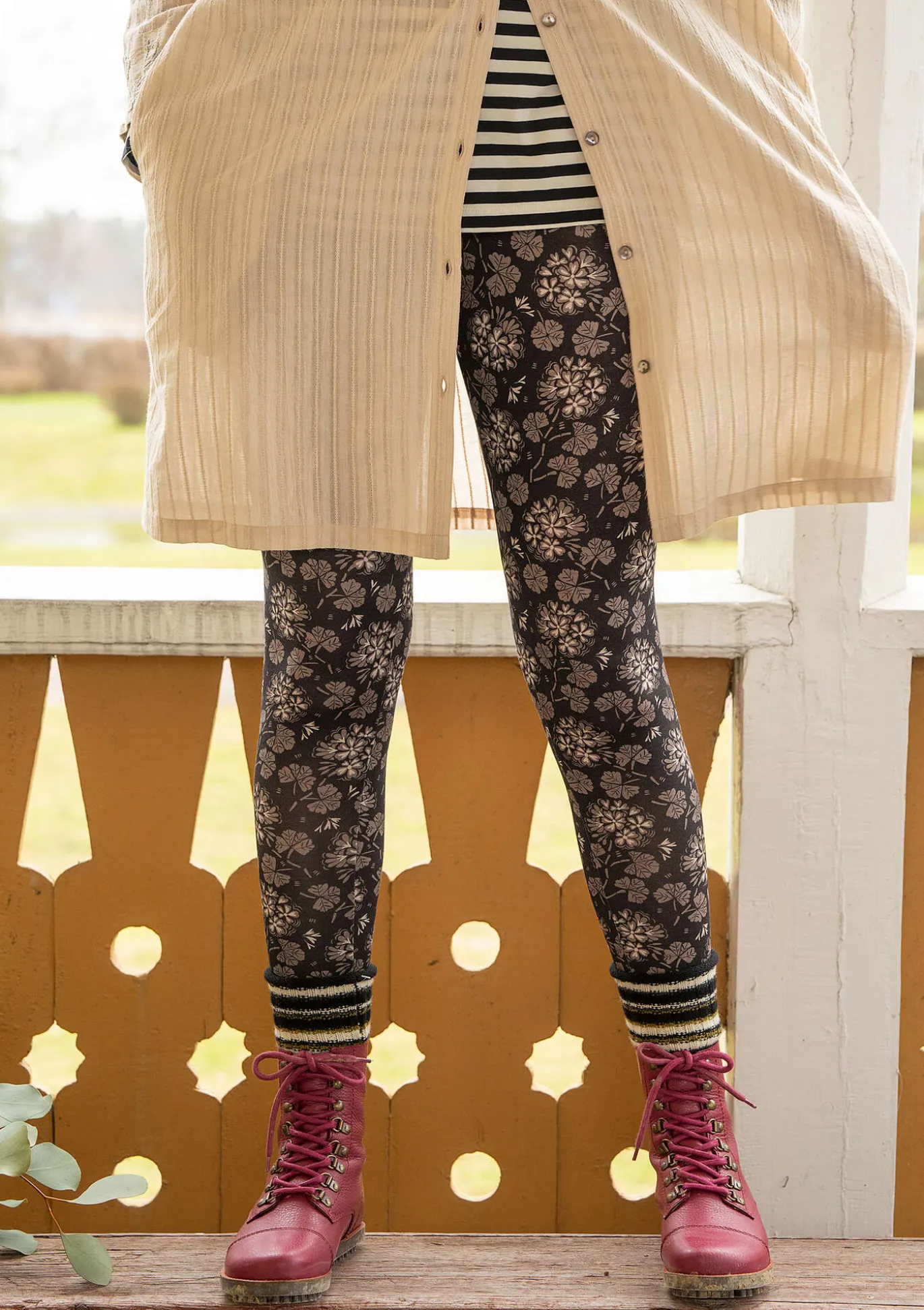Gudrun Sjödén Jerseyleggings „Pelargon“ aus Lyocell/Elasthan^ Leggings
