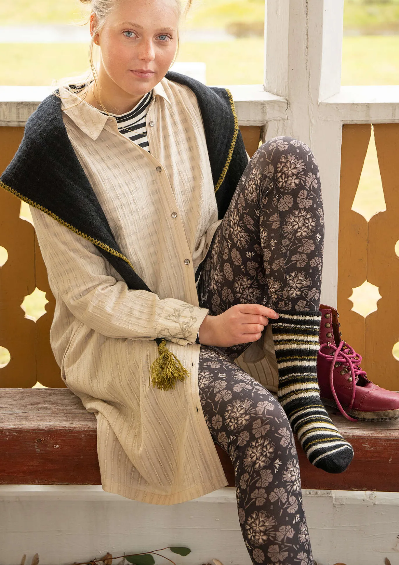 Gudrun Sjödén Jerseyleggings „Pelargon“ aus Lyocell/Elasthan^ Leggings