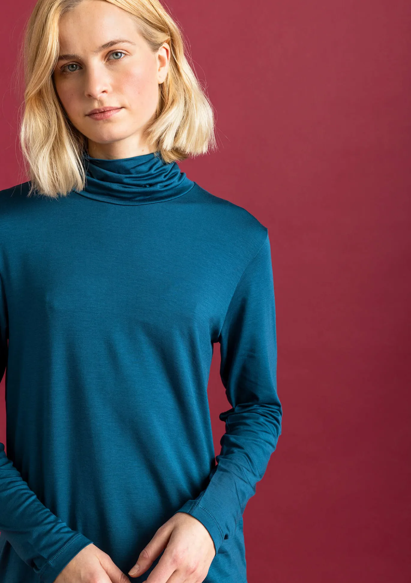 Gudrun Sjödén Jersey-Rollkragenshirt aus Lyocell/Elasthan^ Pullover & Shirts