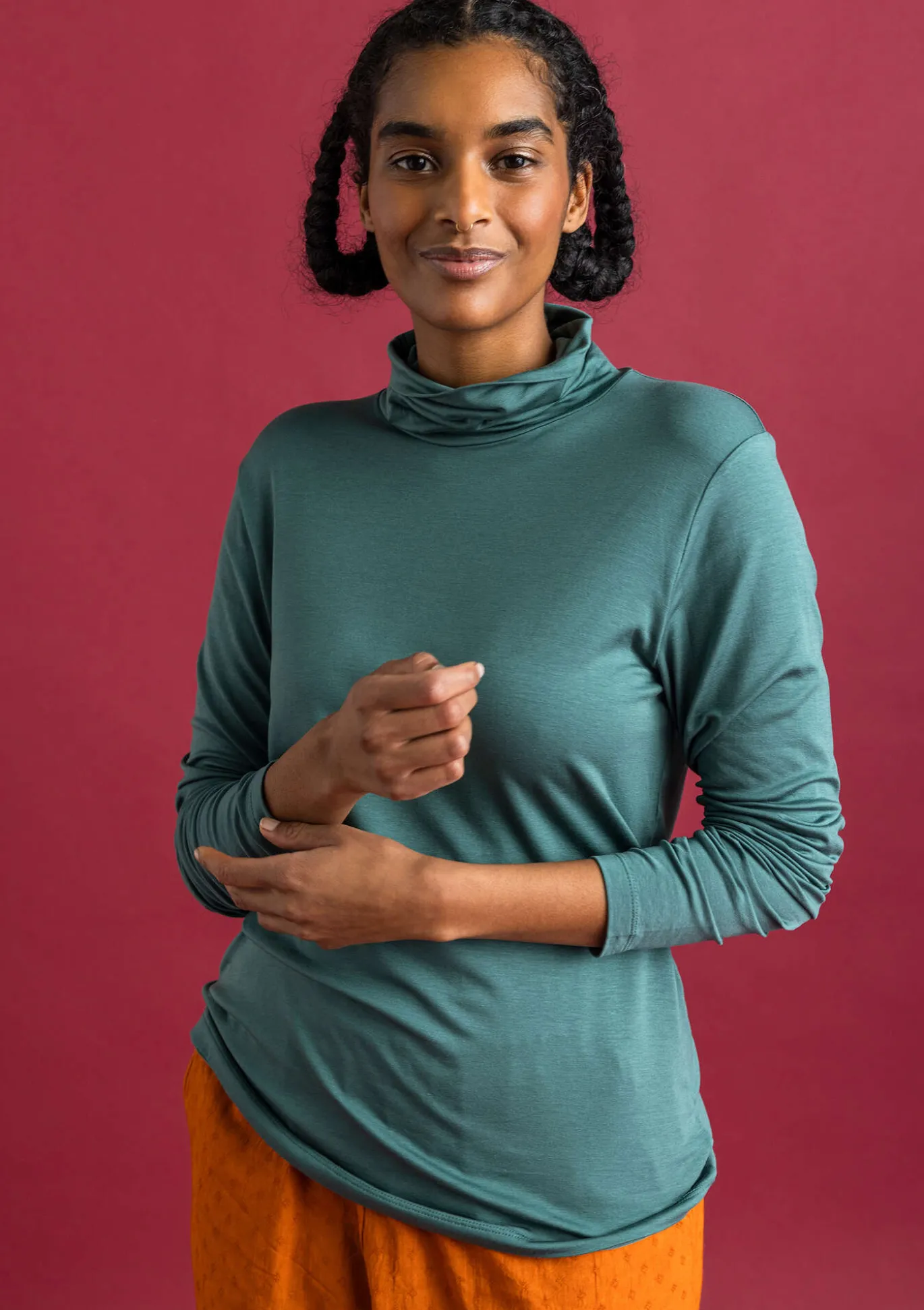 Gudrun Sjödén Jersey-Rollkragenshirt aus Lyocell/Elasthan^ Pullover & Shirts