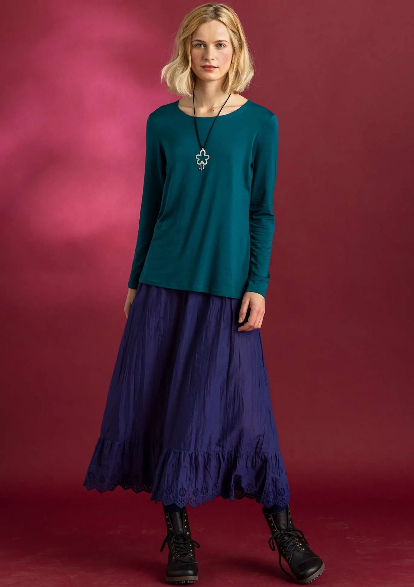 Gudrun Sjödén Jerseyshirt „Helga“ aus Lyocell/Elasthan^ Pullover & Shirts