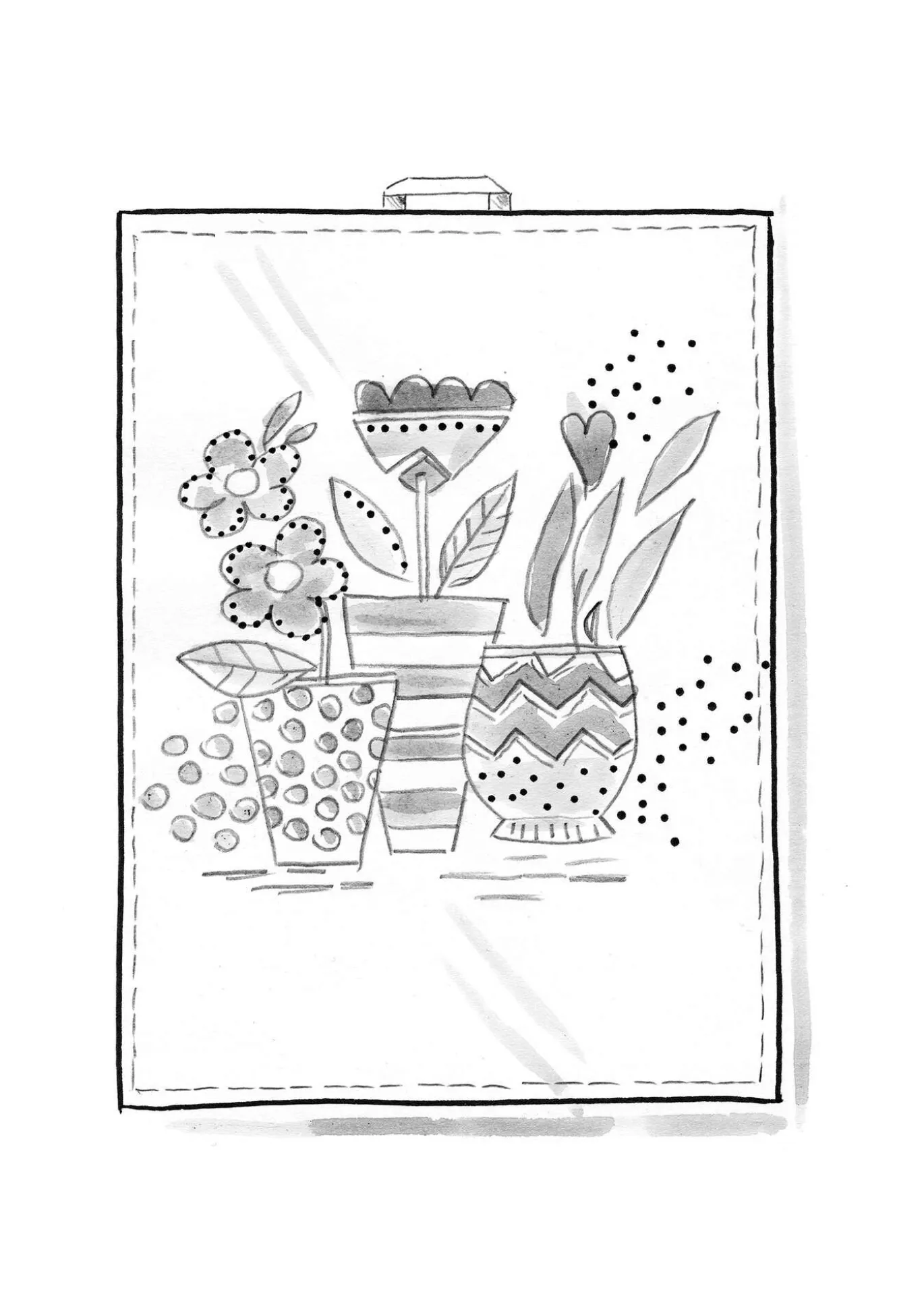 Gudrun Sjödén Küchentuch „Flower pots“ aus Bio-Baumwolle^ Küche & Esszimmer | Heimtextilien