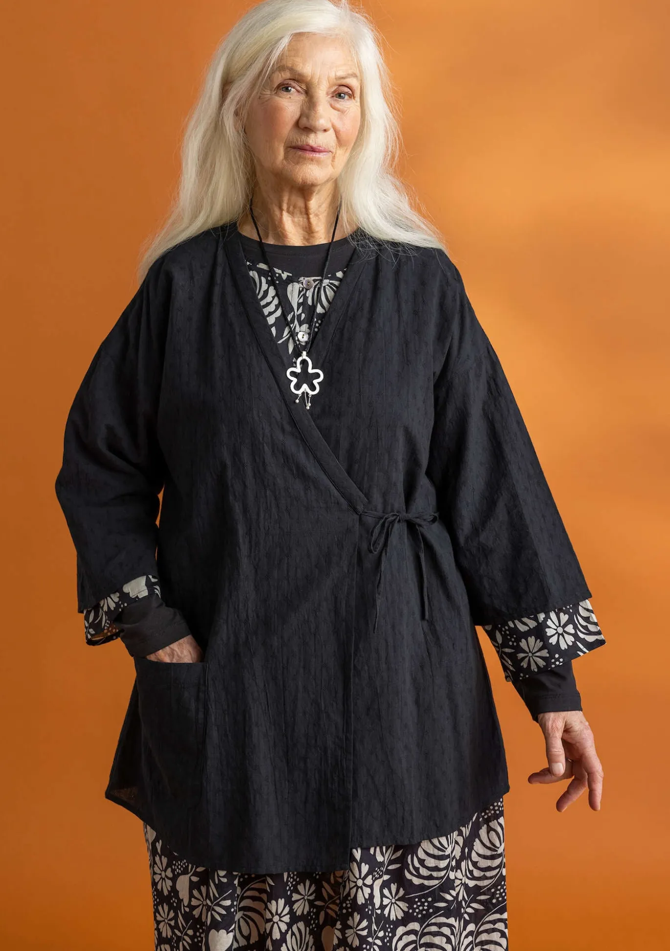 Gudrun Sjödén Kimono aus Bio-Baumwolldobby^ Blusen