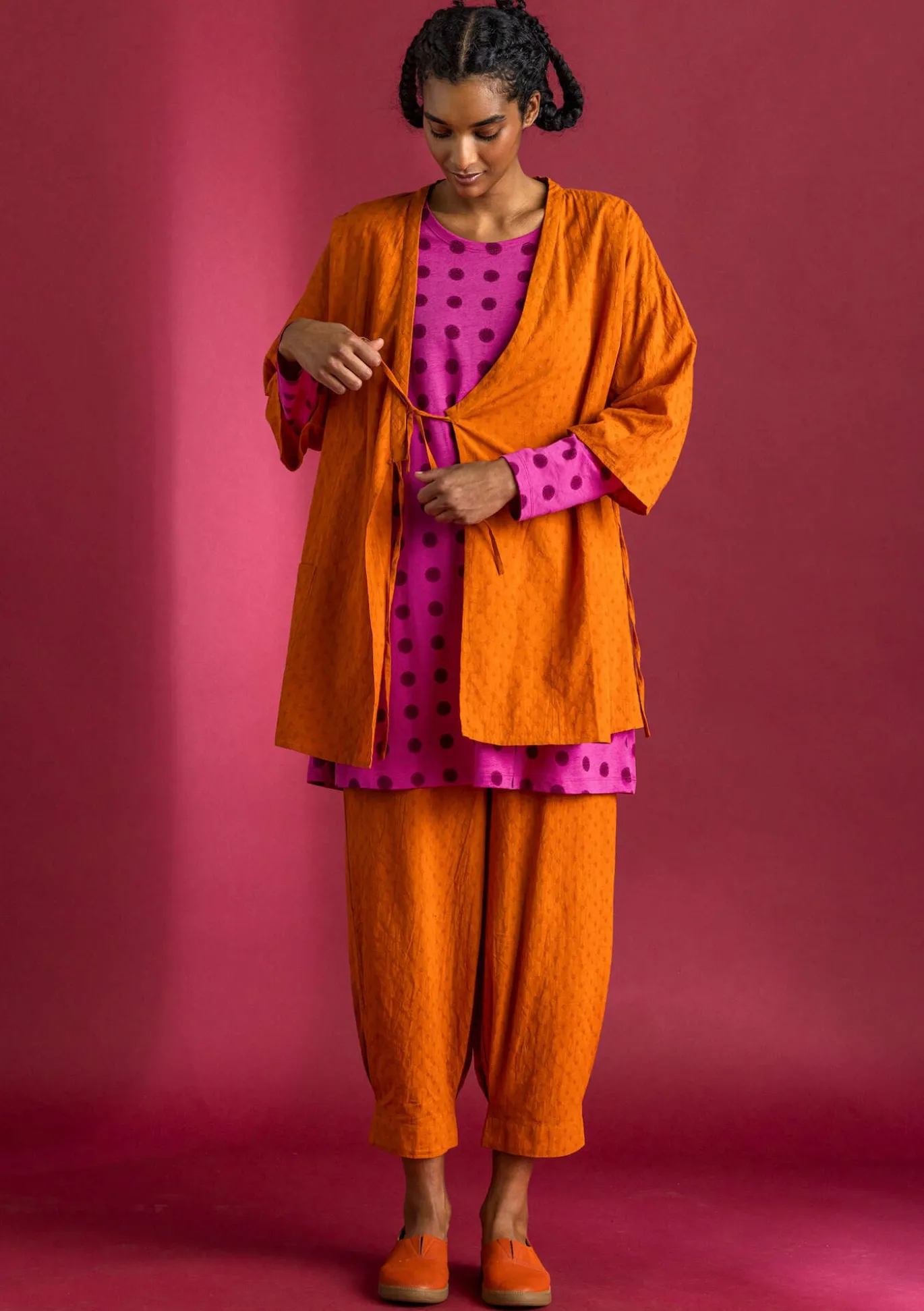 Gudrun Sjödén Kimono aus Bio-Baumwolldobby^ Blusen