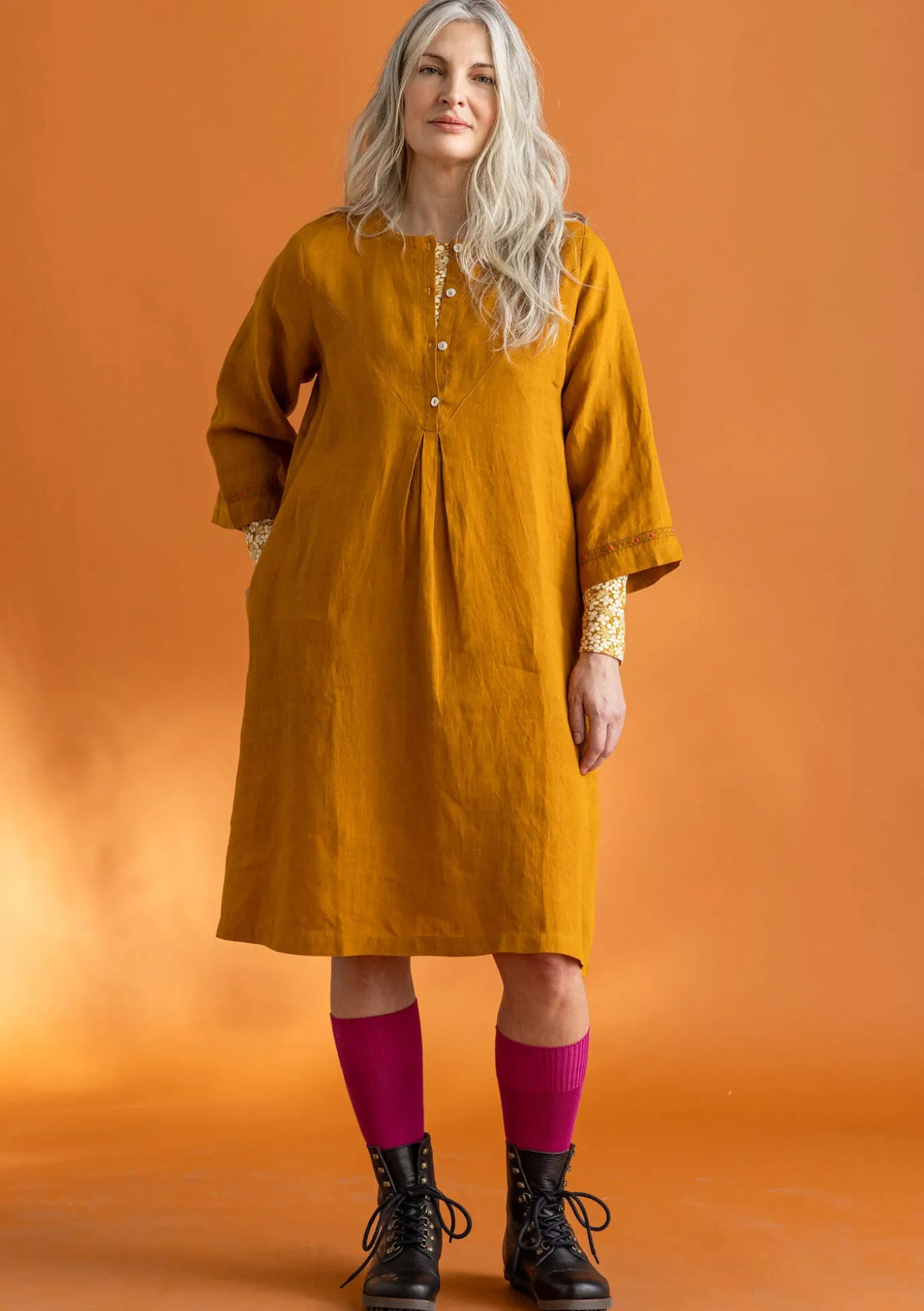 Gudrun Sjödén Kleid „Asta“ aus Leinengewebe^ Kleider