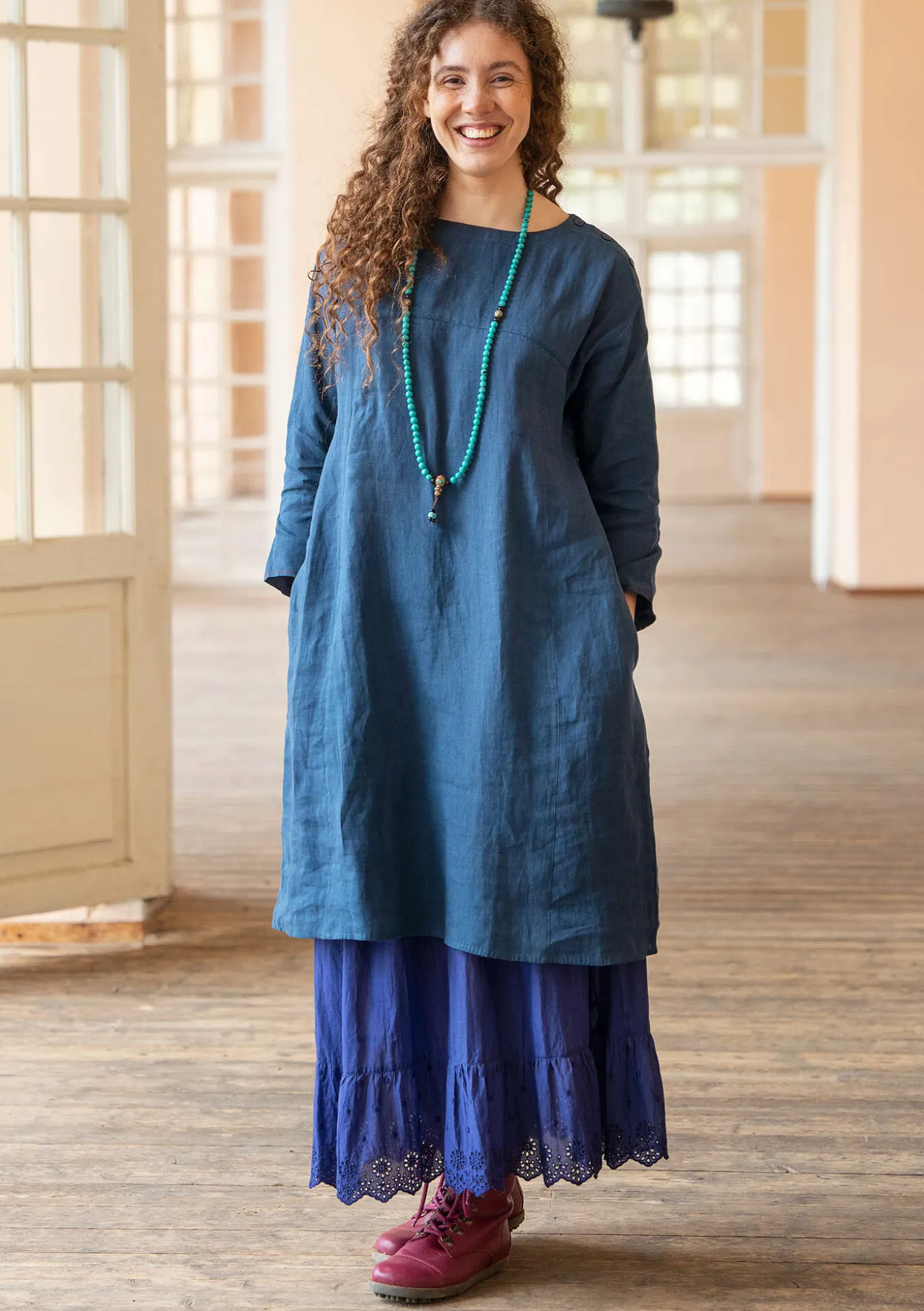 Gudrun Sjödén Kleid aus Leinengewebe^ Kleider