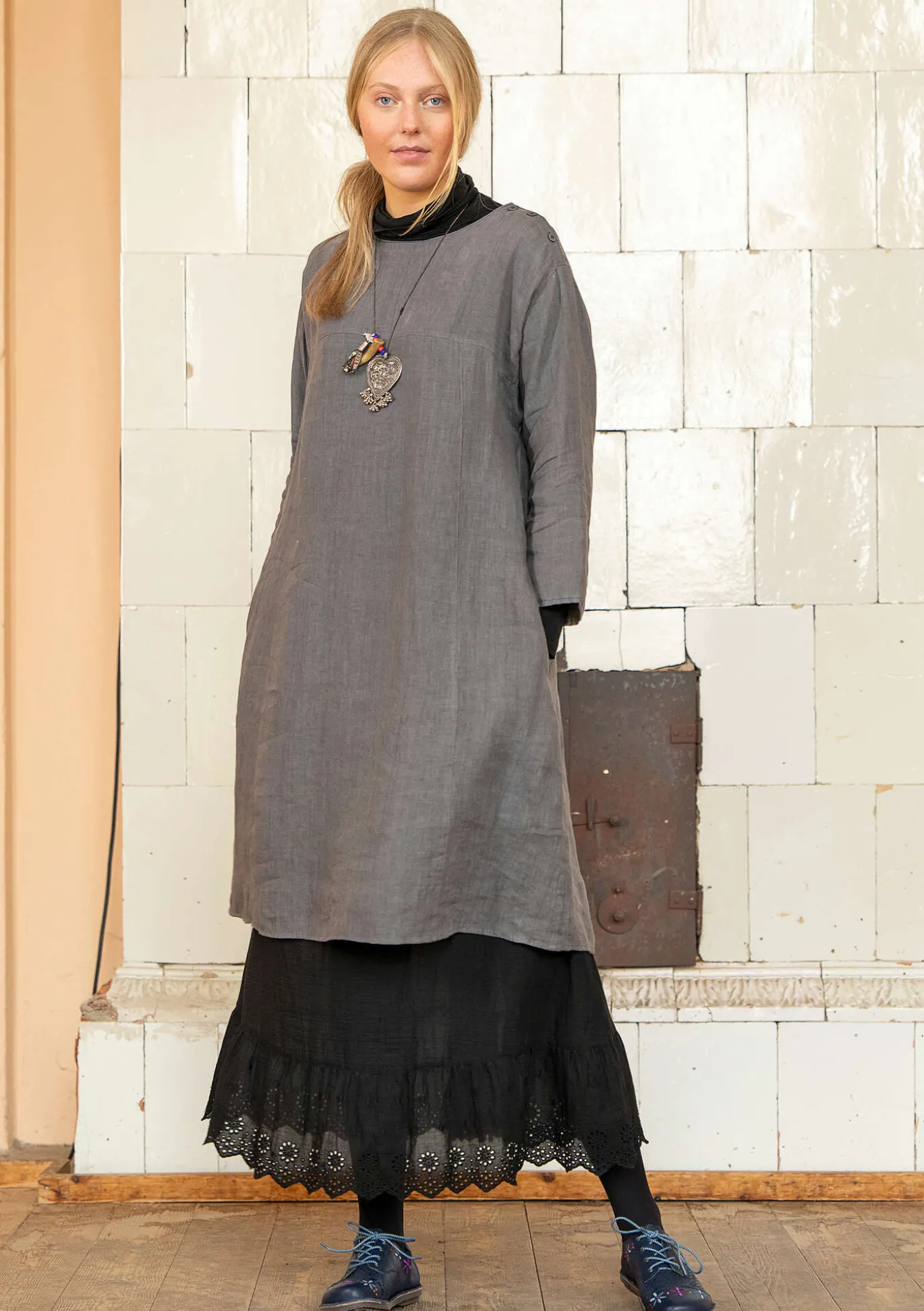 Gudrun Sjödén Kleid aus Leinengewebe^ Kleider