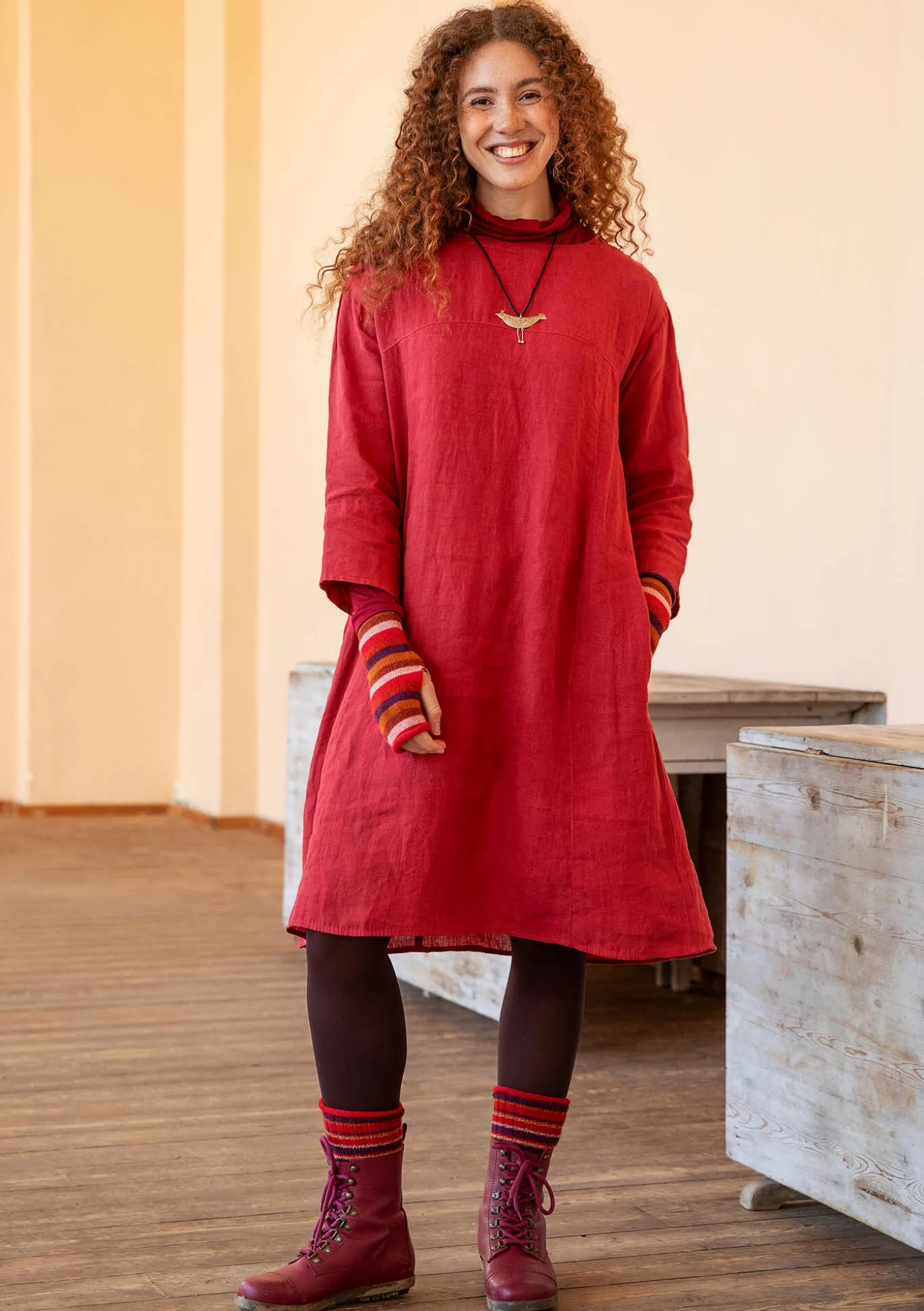 Gudrun Sjödén Kleid aus Leinengewebe^ Kleider