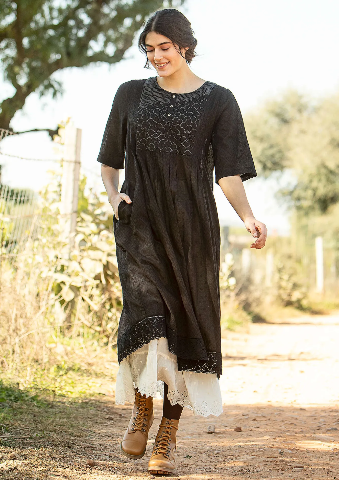 Gudrun Sjödén Kleid „Strandfynd“ aus Bio-Baumwollgewebe^ Kleider