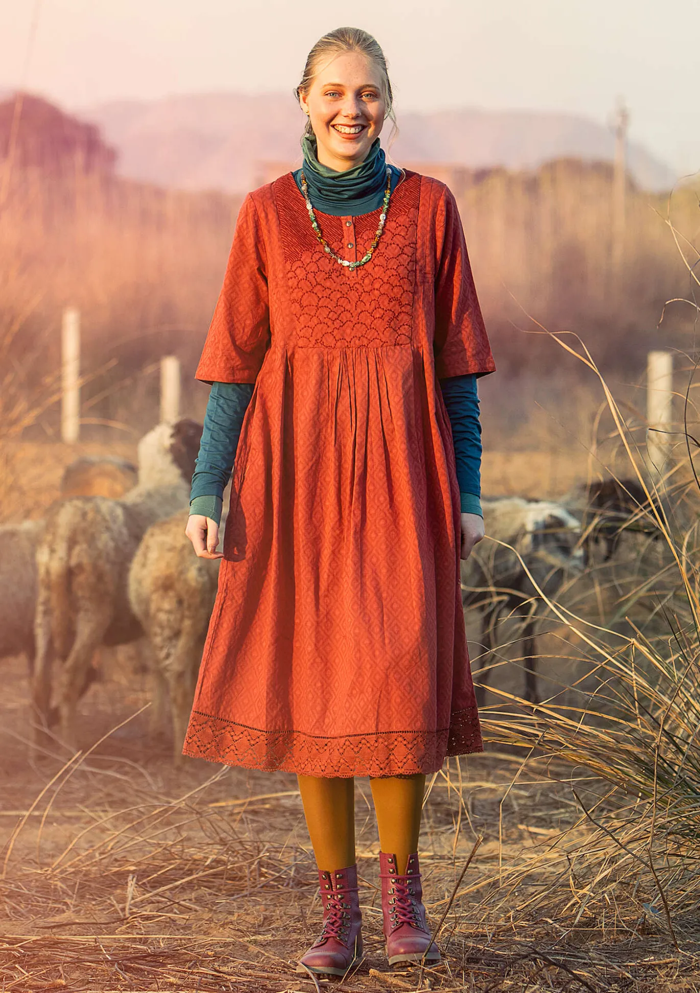Gudrun Sjödén Kleid „Strandfynd“ aus Bio-Baumwollgewebe^ Kleider