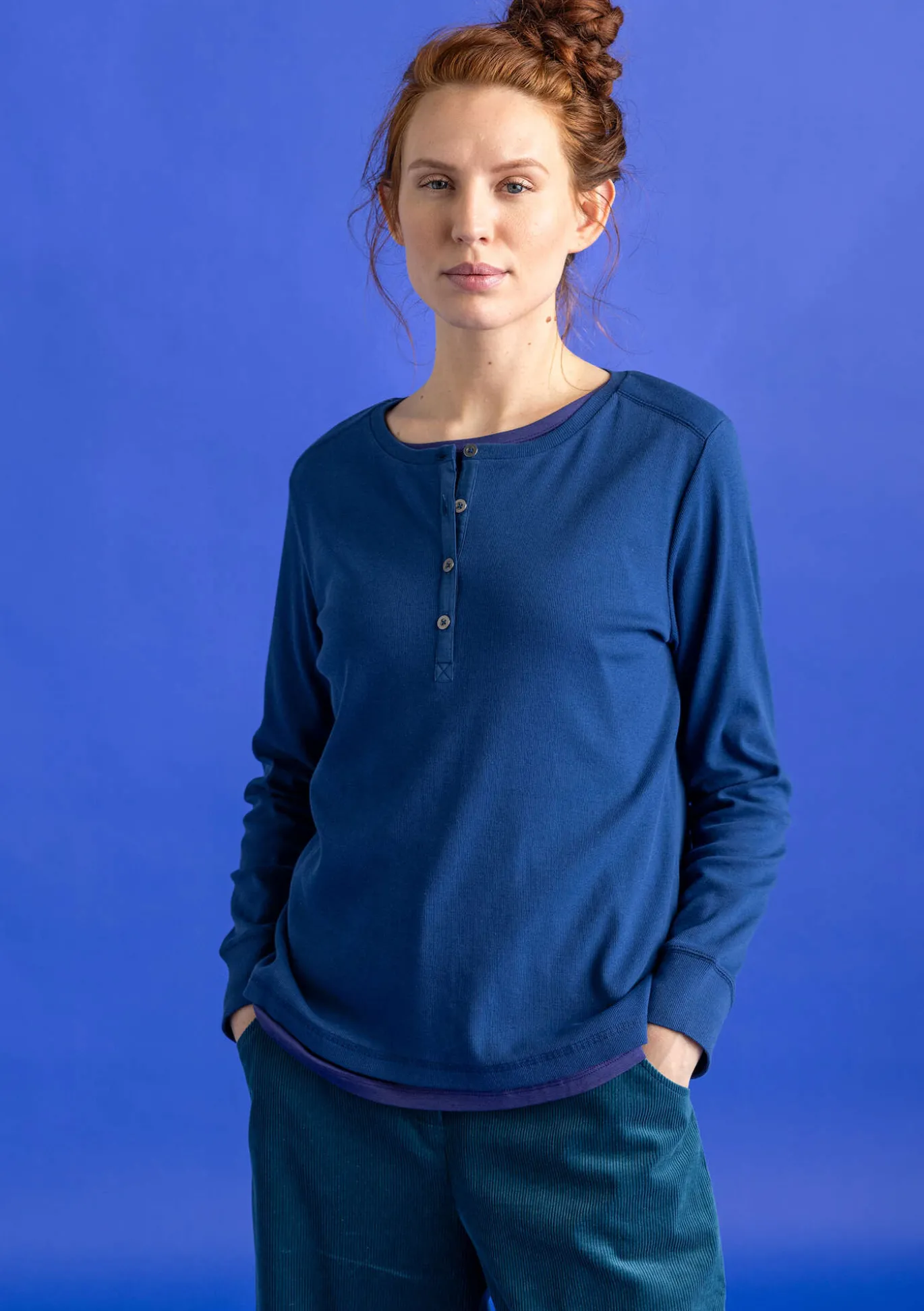 Gudrun Sjödén Knopfleistenshirt aus Bio-Baumwollripp^ Pullover & Shirts