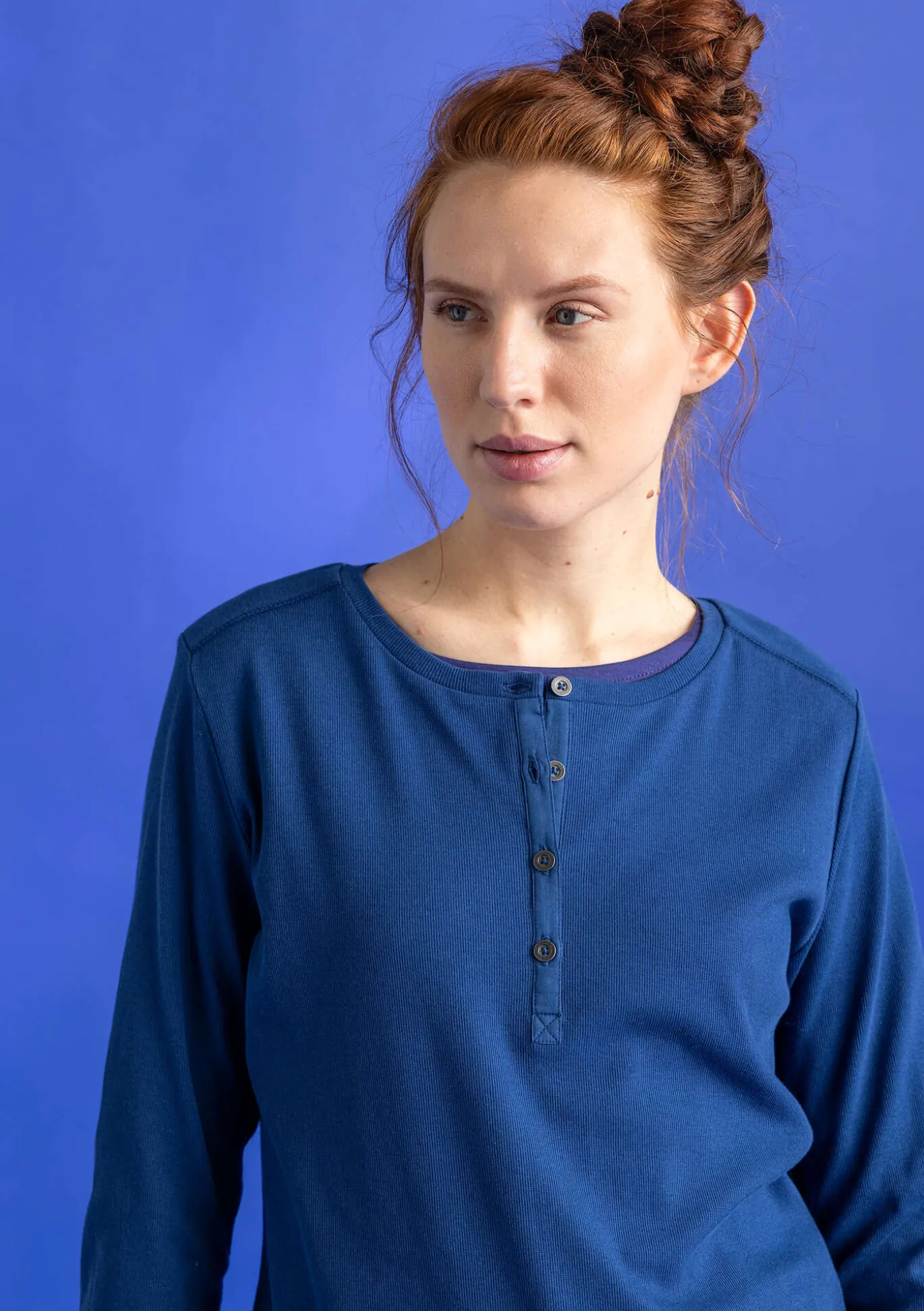 Gudrun Sjödén Knopfleistenshirt aus Bio-Baumwollripp^ Pullover & Shirts
