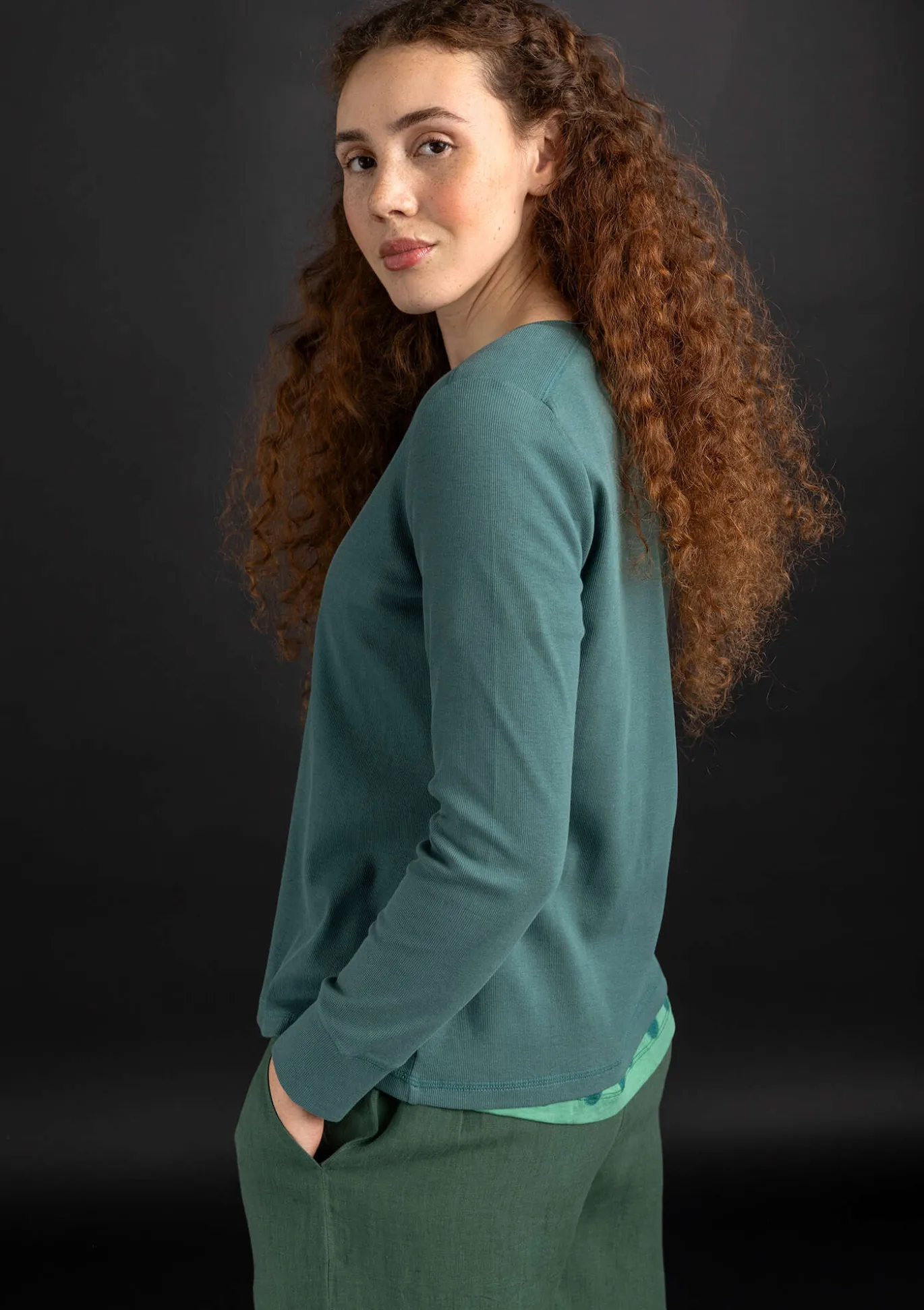 Gudrun Sjödén Knopfleistenshirt aus Bio-Baumwollripp^ Pullover & Shirts