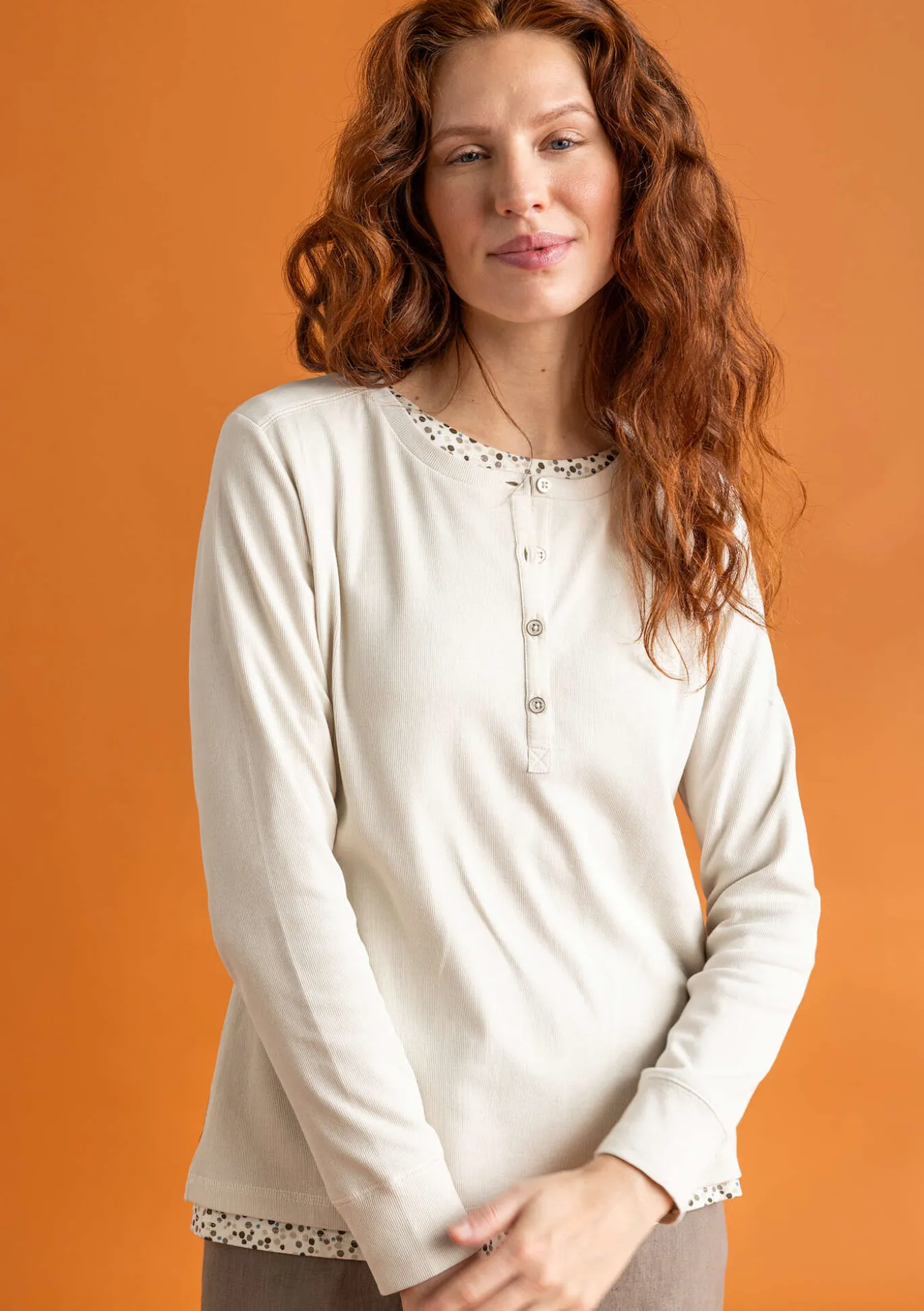 Gudrun Sjödén Knopfleistenshirt aus Bio-Baumwollripp^ Pullover & Shirts