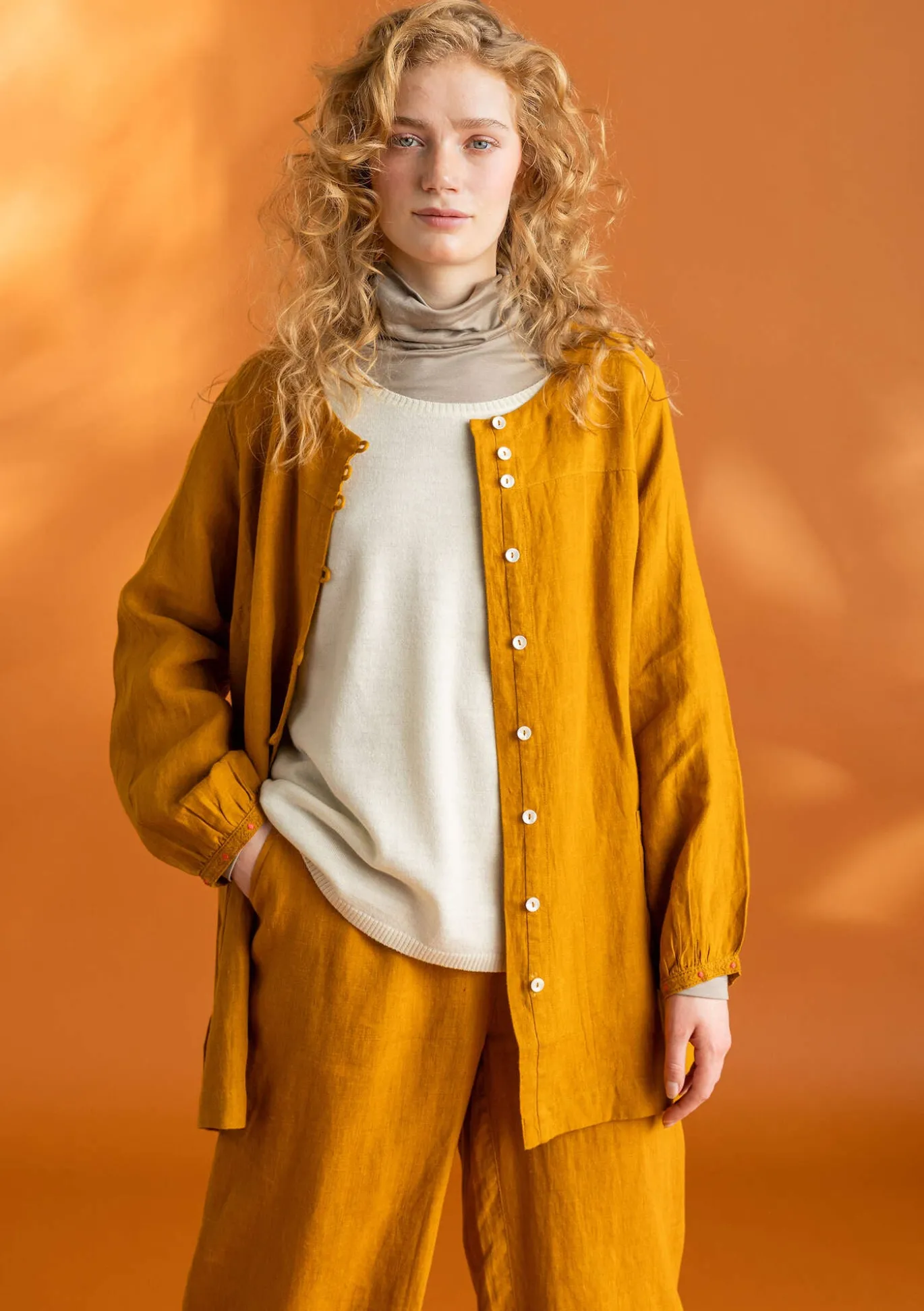Gudrun Sjödén Künstlerbluse „Asta“ aus Leinengewebe^ Blusen