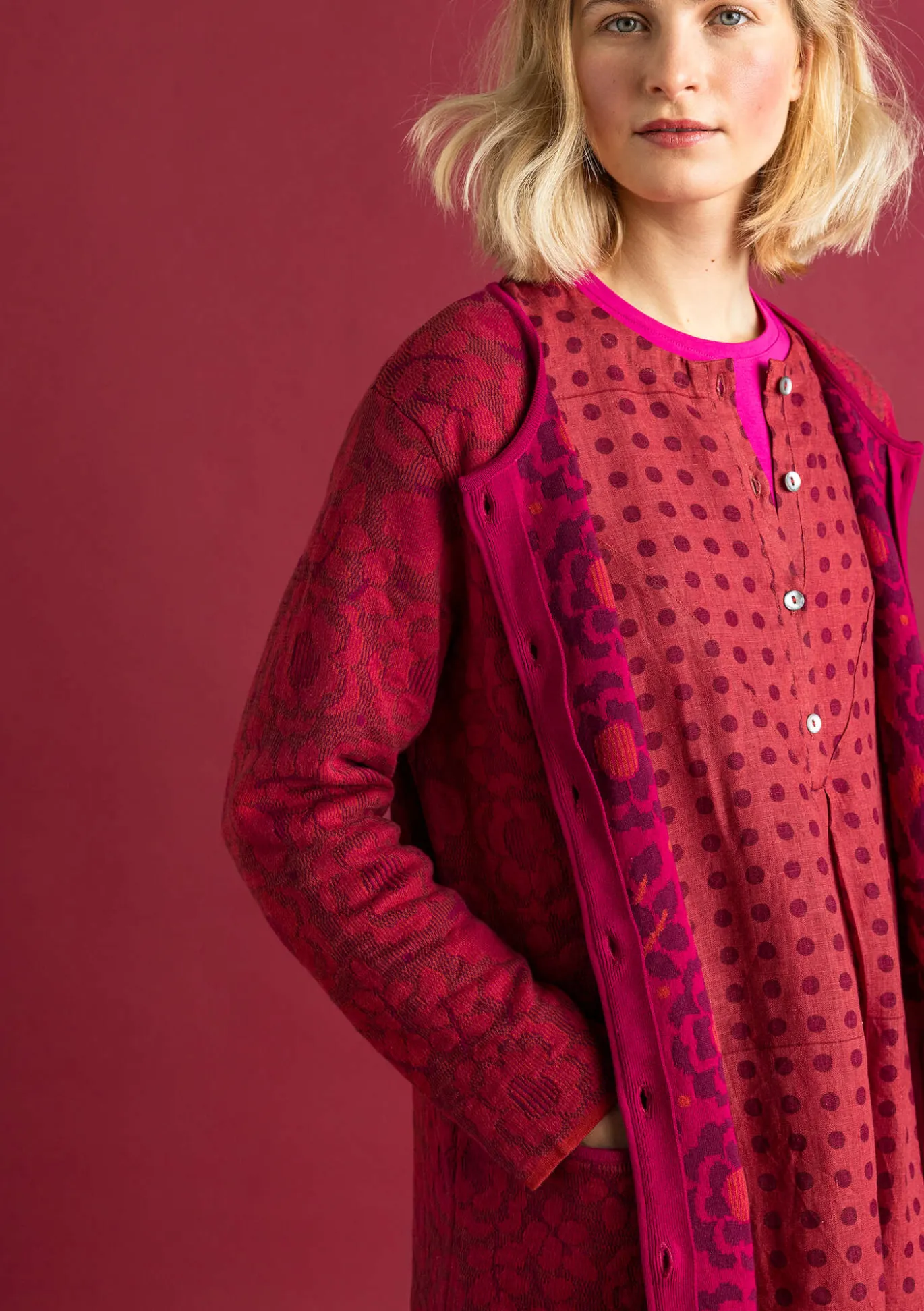 Gudrun Sjödén Langstrickjacke „Astrid“ aus Bio-/Recycling-Baumwolle^ Strickjacken
