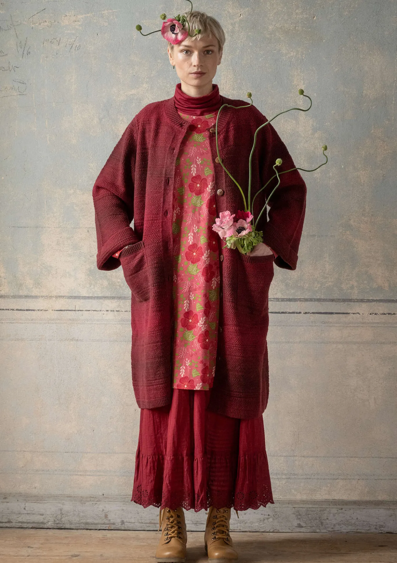 Gudrun Sjödén Langstrickjacke „Eckerö“ aus Space-Dye-Wolle^ Strickjacken