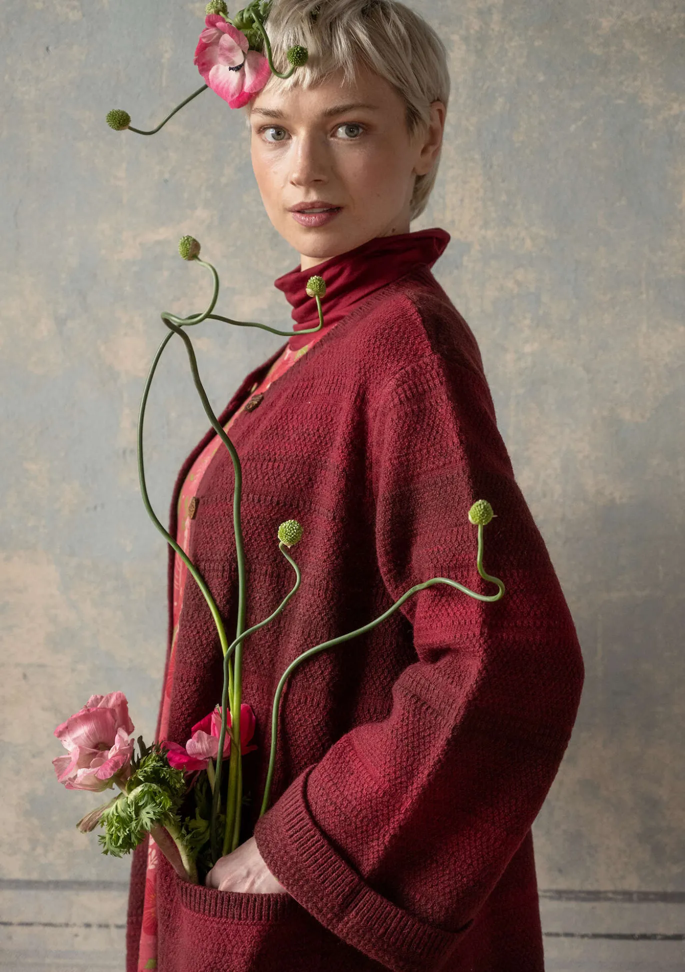 Gudrun Sjödén Langstrickjacke „Eckerö“ aus Space-Dye-Wolle^ Strickjacken