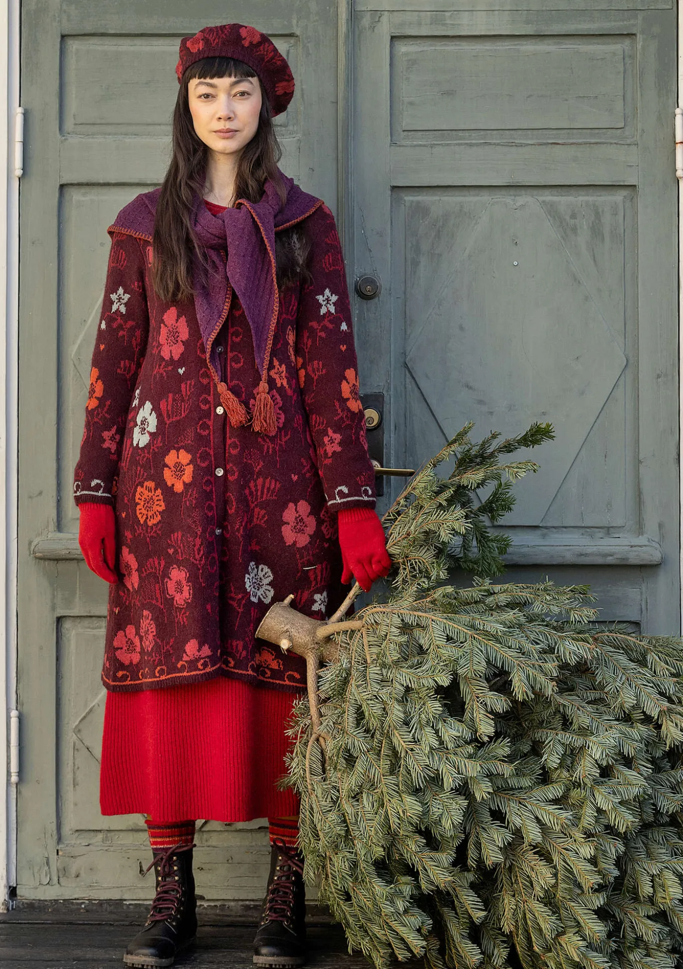 Gudrun Sjödén Langstrickjacke „Gnistra“ aus Bio- und Recycling-Baumwolle/Alpakawollgemisch^ Strickjacken