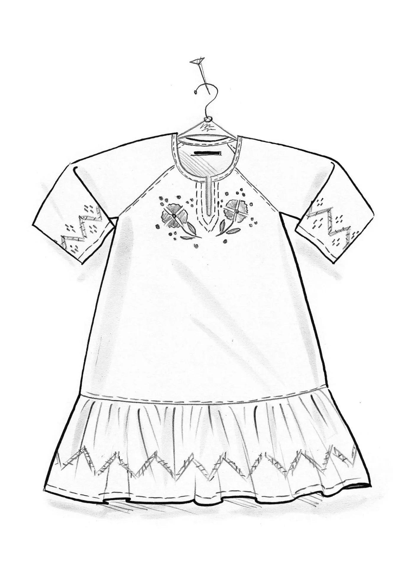 Gudrun Sjödén Mädchen-Nachthemd „Twinkle“ aus Bio-Baumwolle^ Wäsche & Loungewear