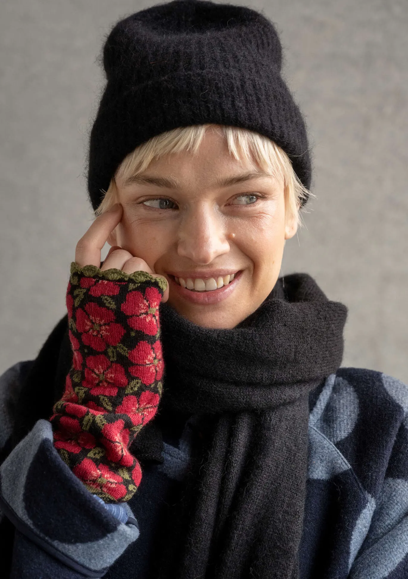 Gudrun Sjödén Mütze aus Alpakagemisch^ Accessoires