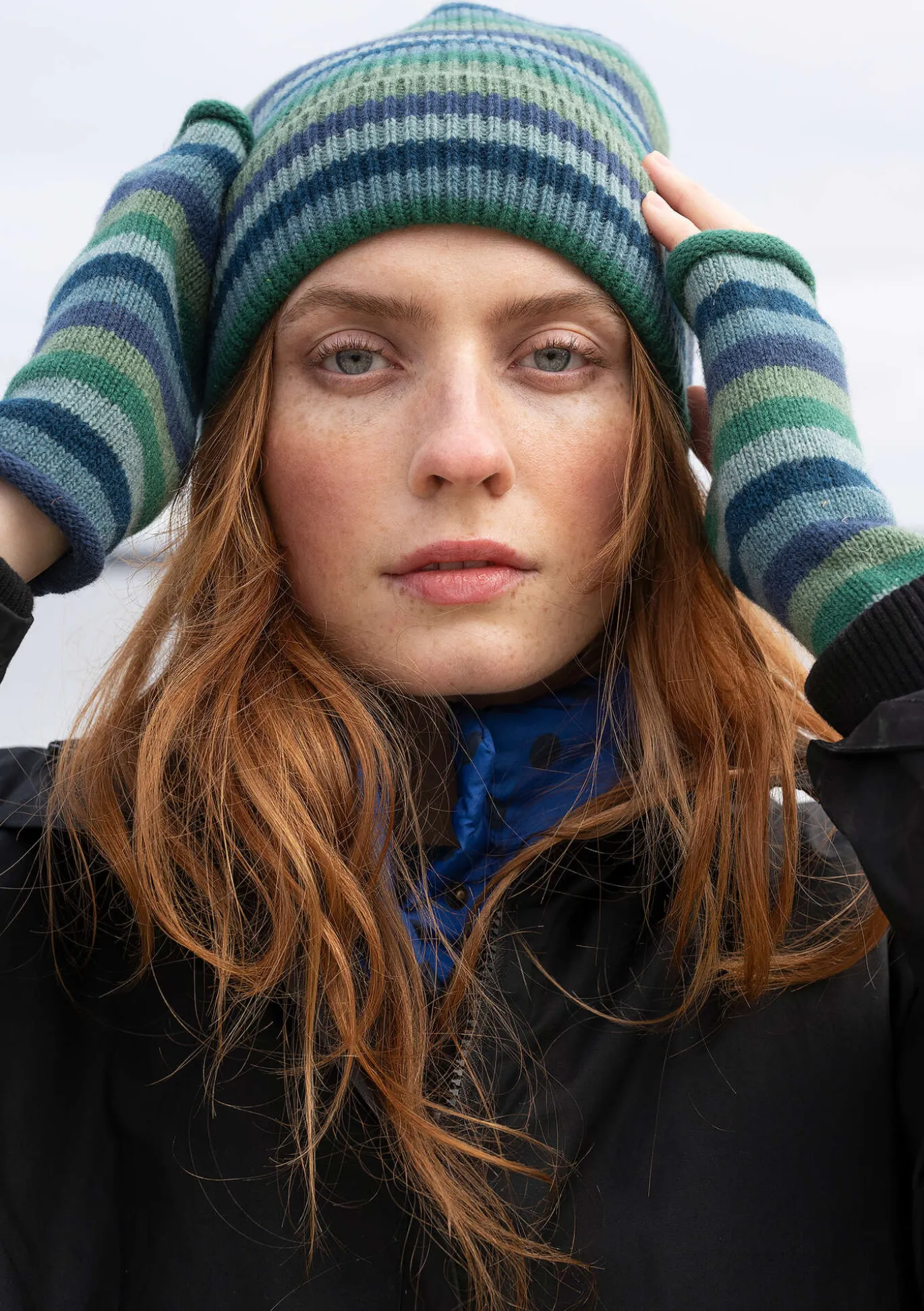 Gudrun Sjödén Mütze aus Recycling-Wolle/Lammwolle^ Accessoires