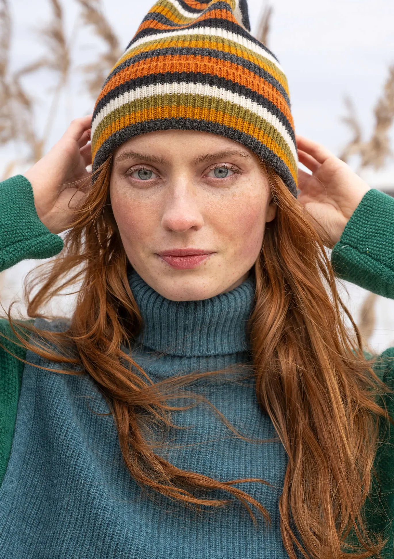 Gudrun Sjödén Mütze aus Recycling-Wolle/Lammwolle^ Accessoires