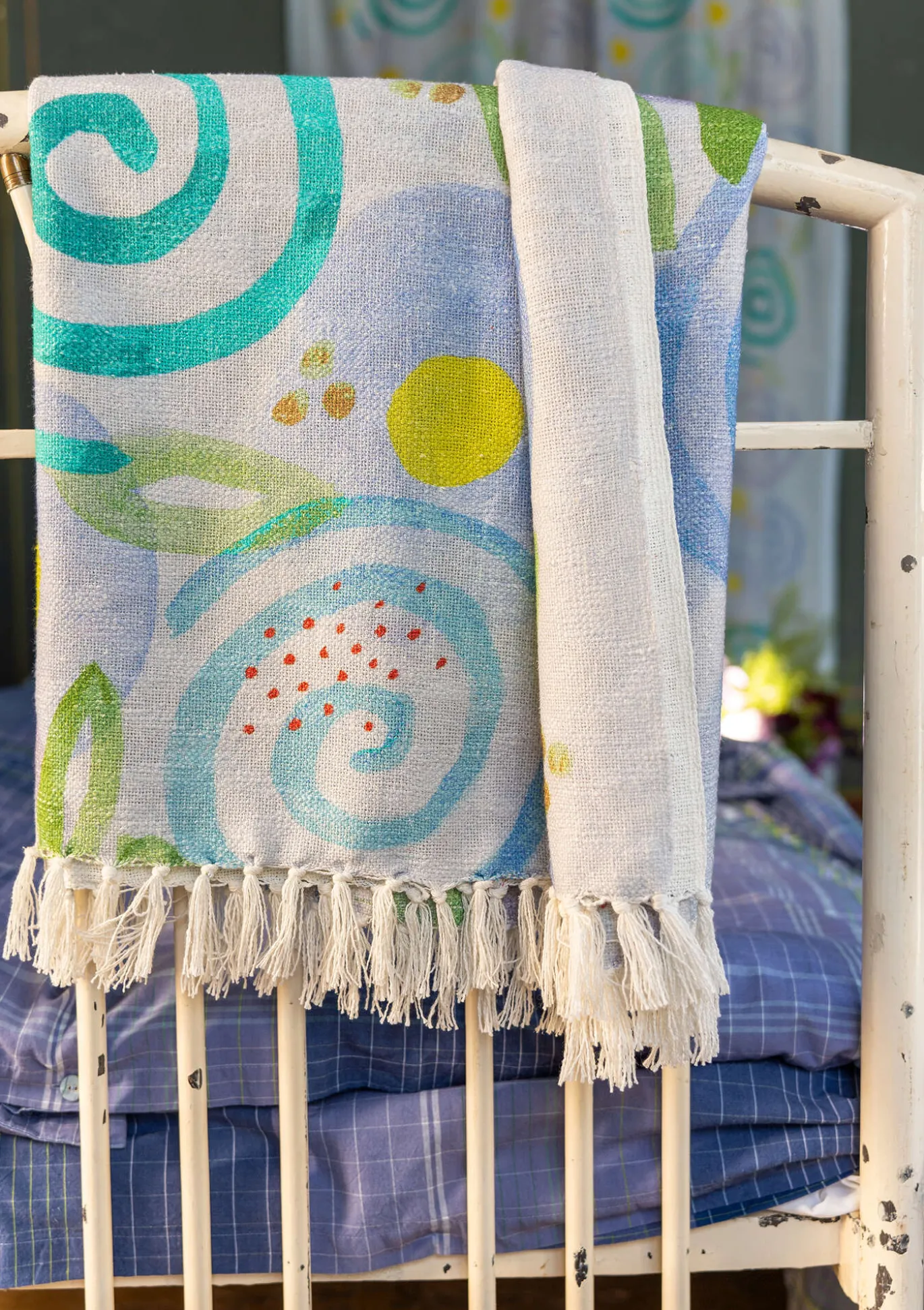 Gudrun Sjödén Plaid „Cumulus“ aus Bio-Baumwolle^ Schlafzimmer Deko | Heimtextilien