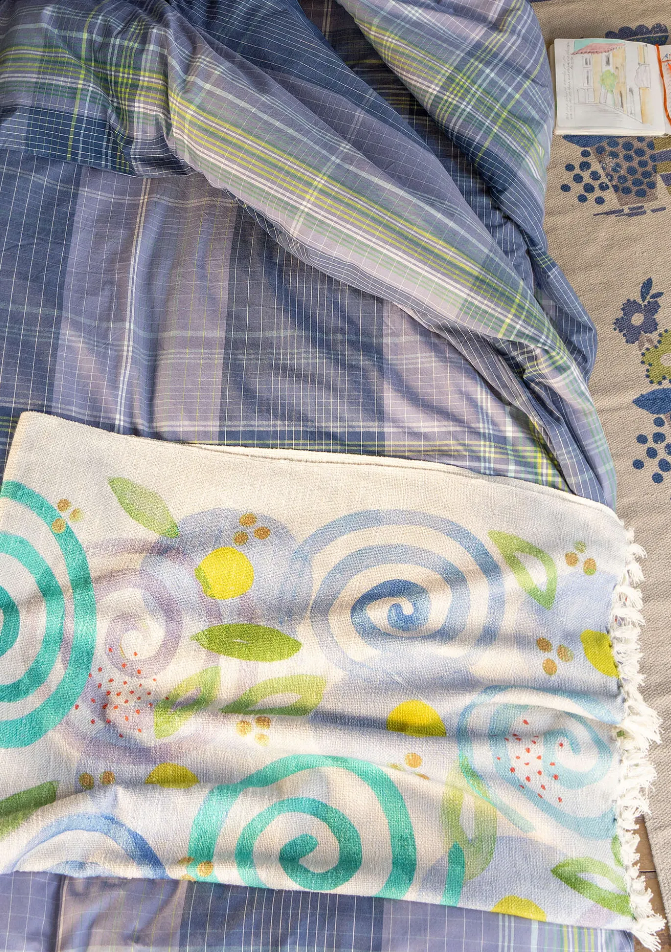 Gudrun Sjödén Plaid „Cumulus“ aus Bio-Baumwolle^ Schlafzimmer Deko | Heimtextilien
