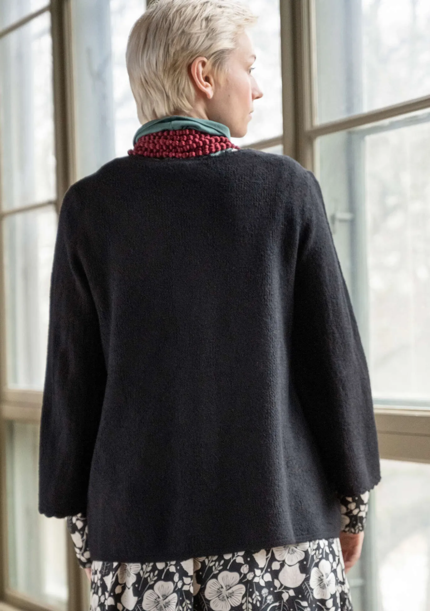 Gudrun Sjödén Pointelle-Strickjacke „Blomstra“ aus Bio-Wolle^ Strickjacken