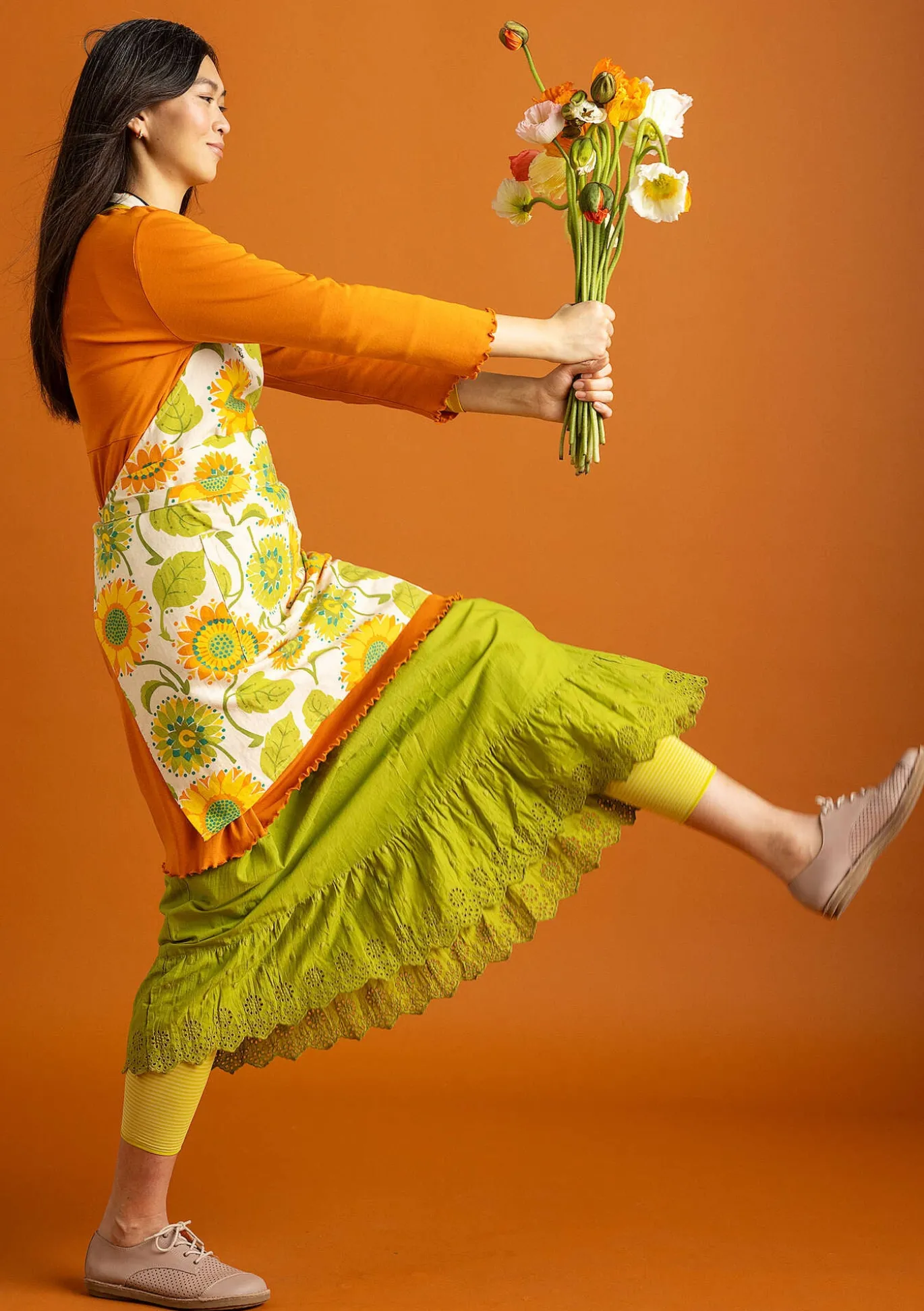 Gudrun Sjödén Schürze „Sunflower“ aus Bio-Baumwolle/Leinen^ Küche & Esszimmer | Heimtextilien